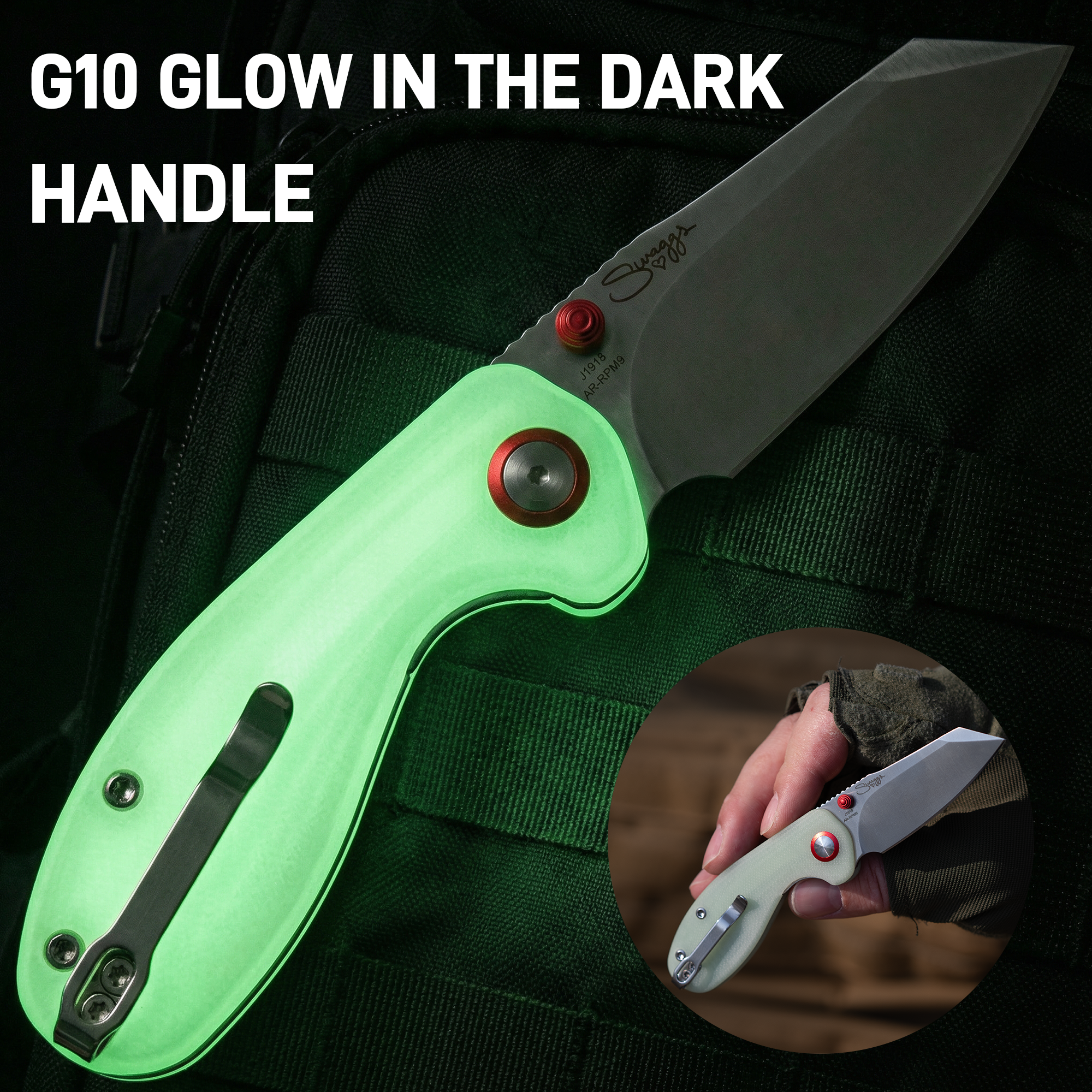 CJRB Maileah J1918-GD folding knife side view