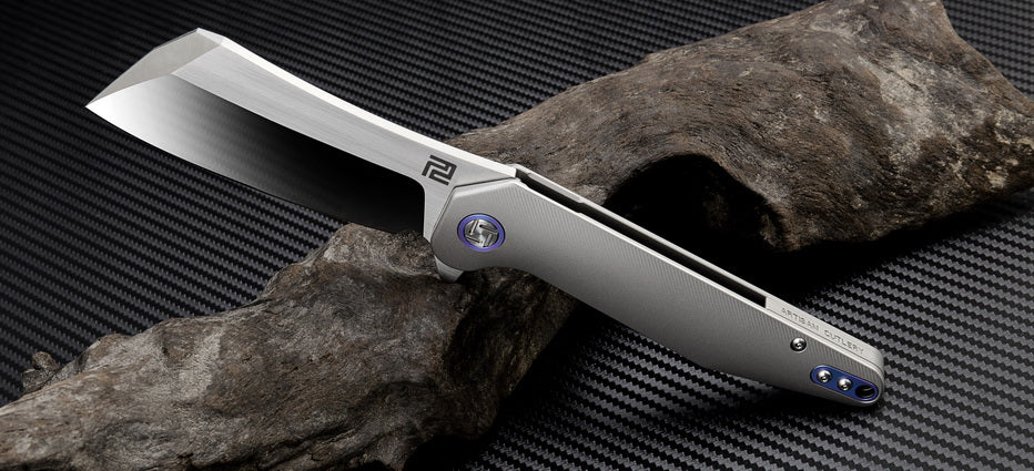 Artisan Cutlery Osprey 1803G folding knife with titanium handle
