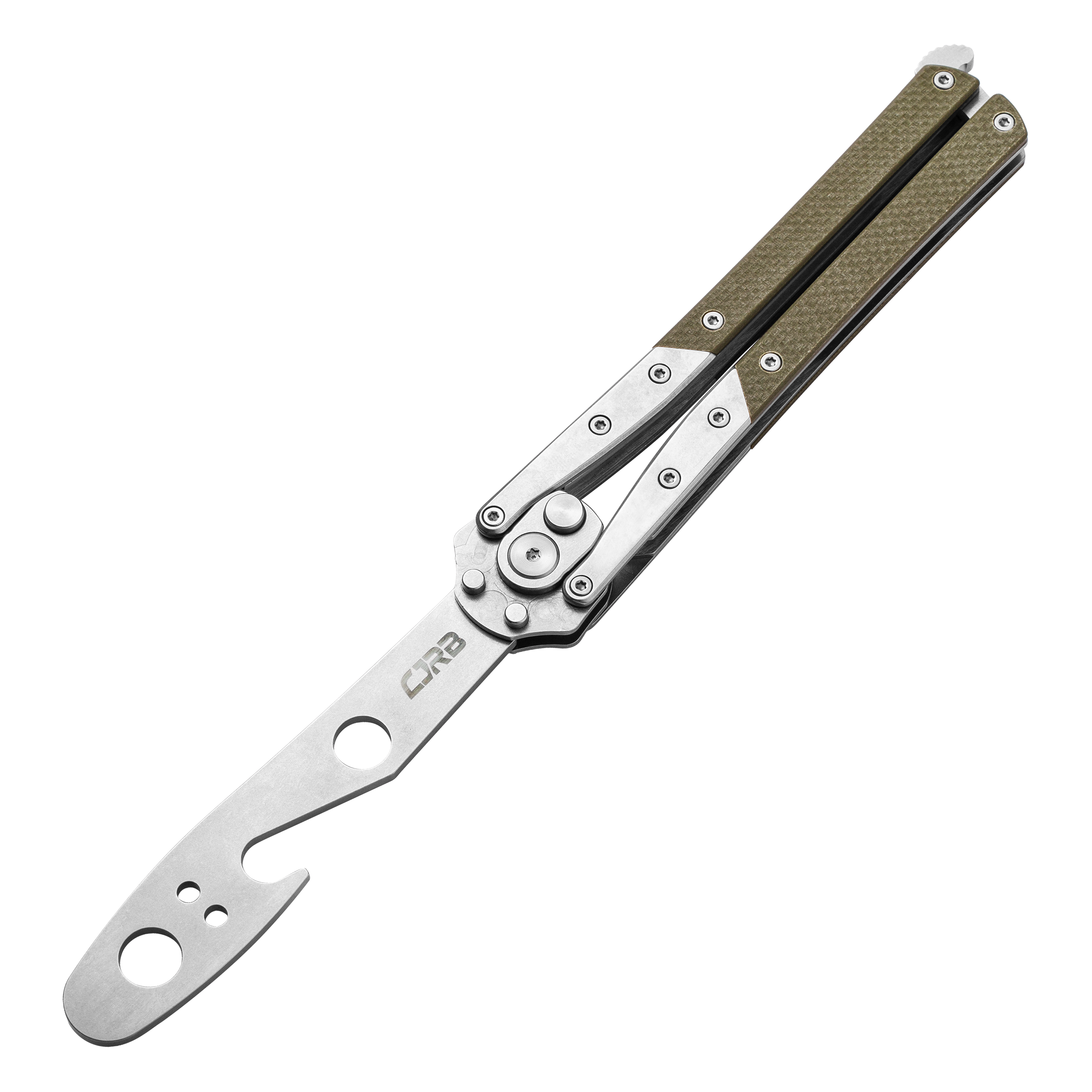 CJRB Kinetic Flip J1908-GN folding knife with steel blade