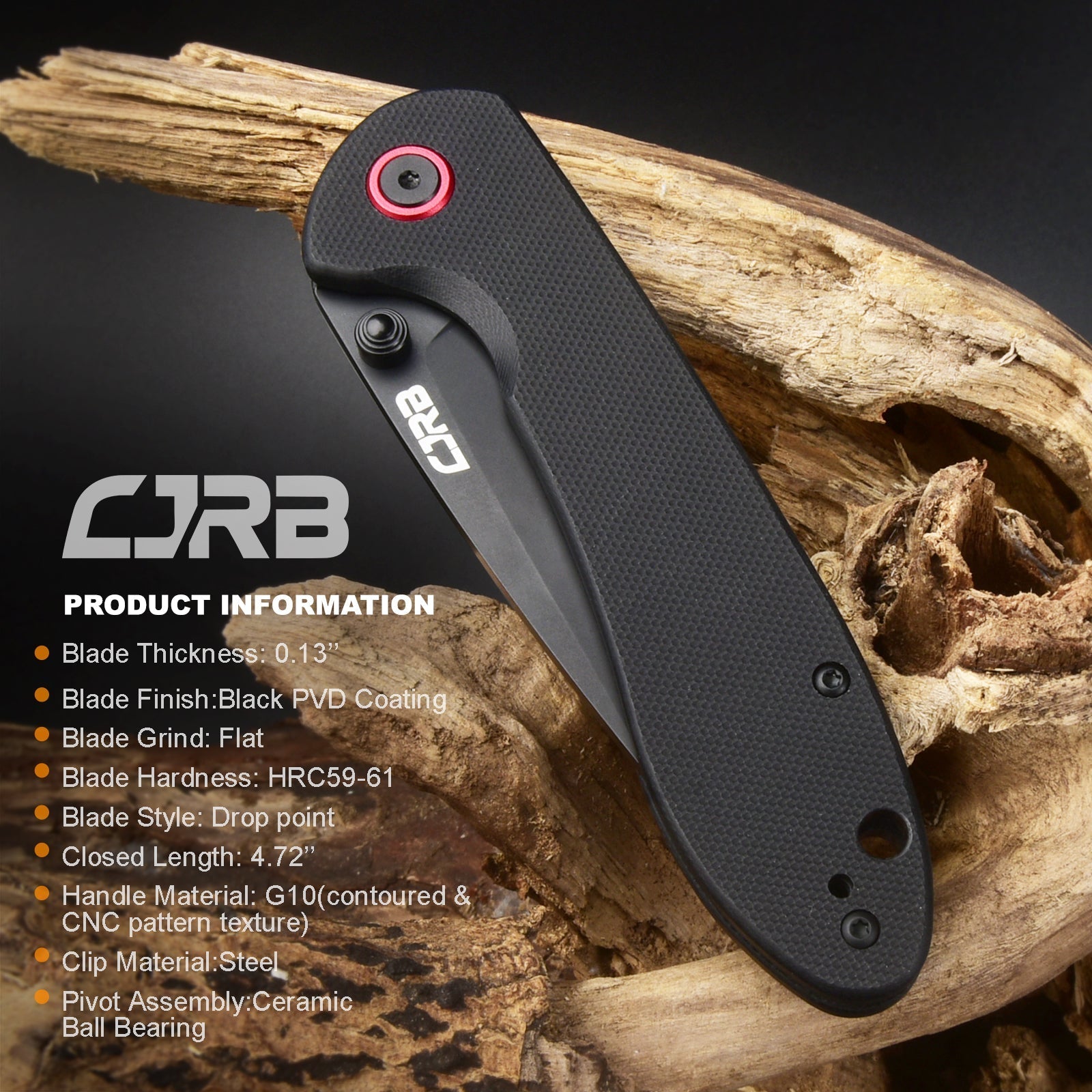 CJRB Feldspar J1912-BBKF knife detail