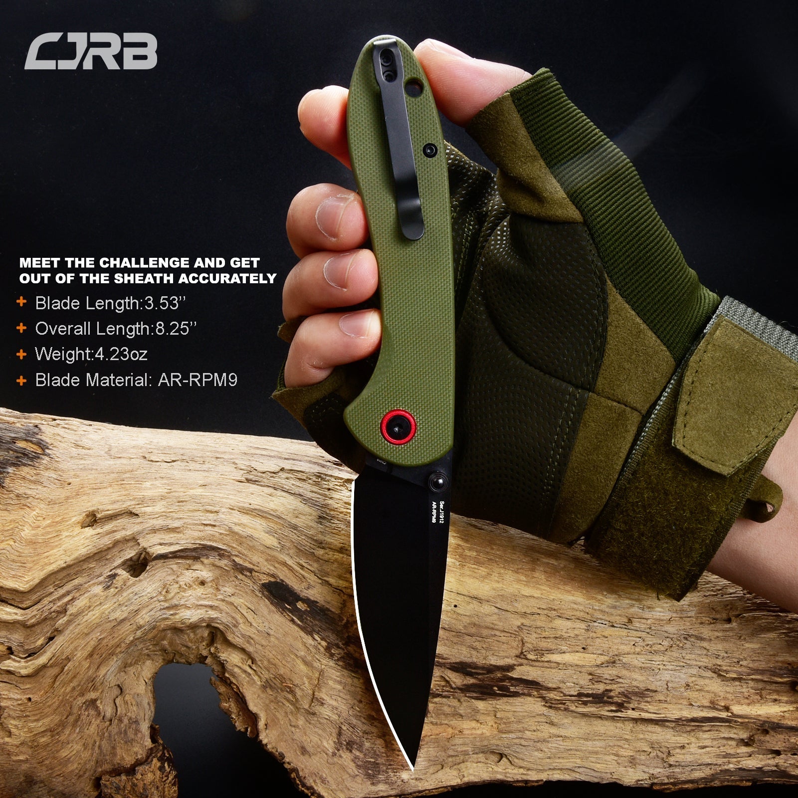 CJRB Feldspar J1912-BGN knife detail