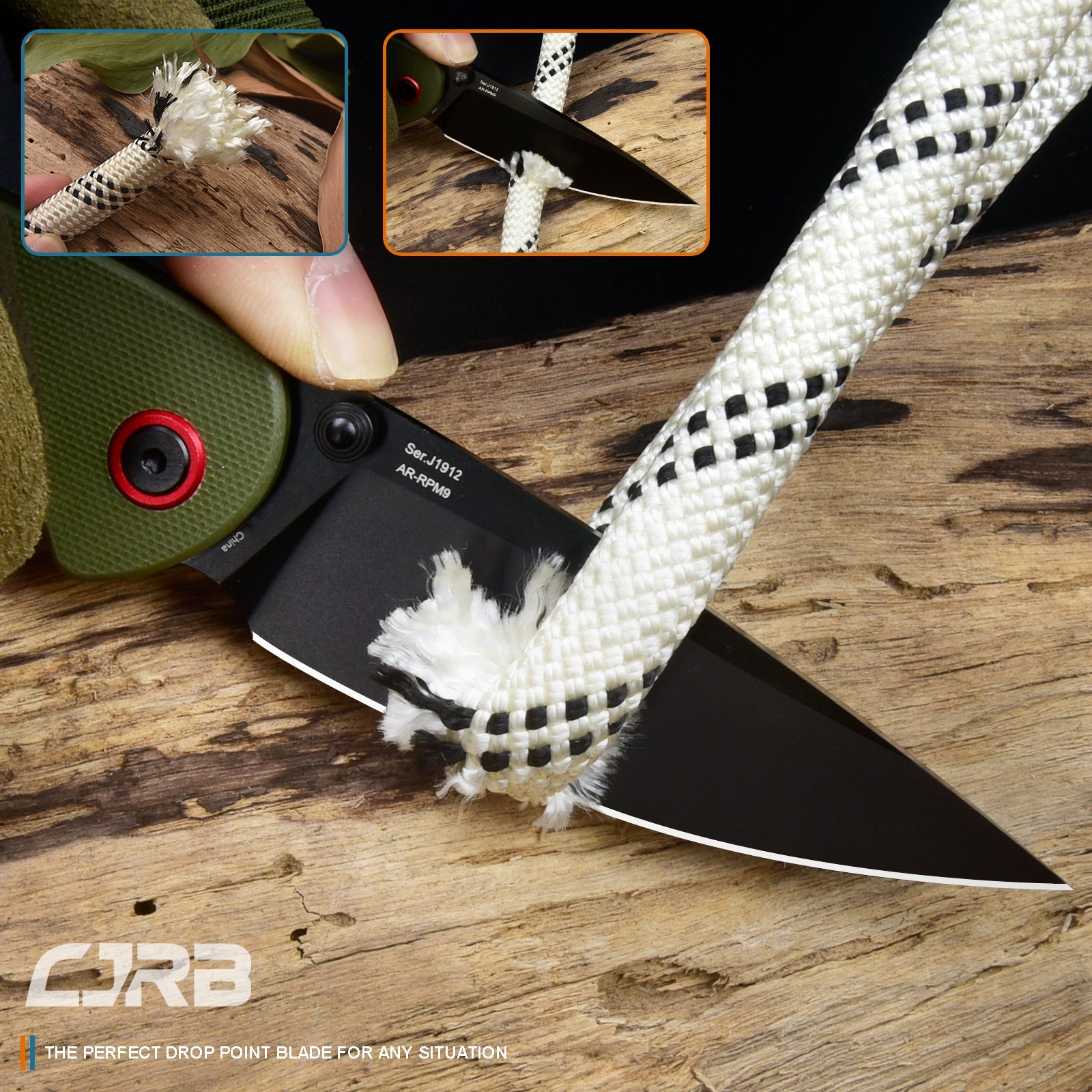 CJRB Feldspar J1912-BGN handle close-up