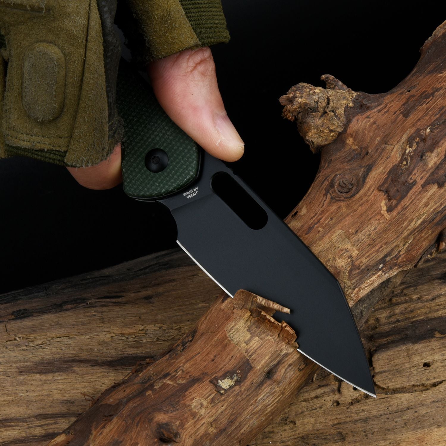 CJRB Pyrite Alt Wharncliffe J1925A-BMGN handle detail