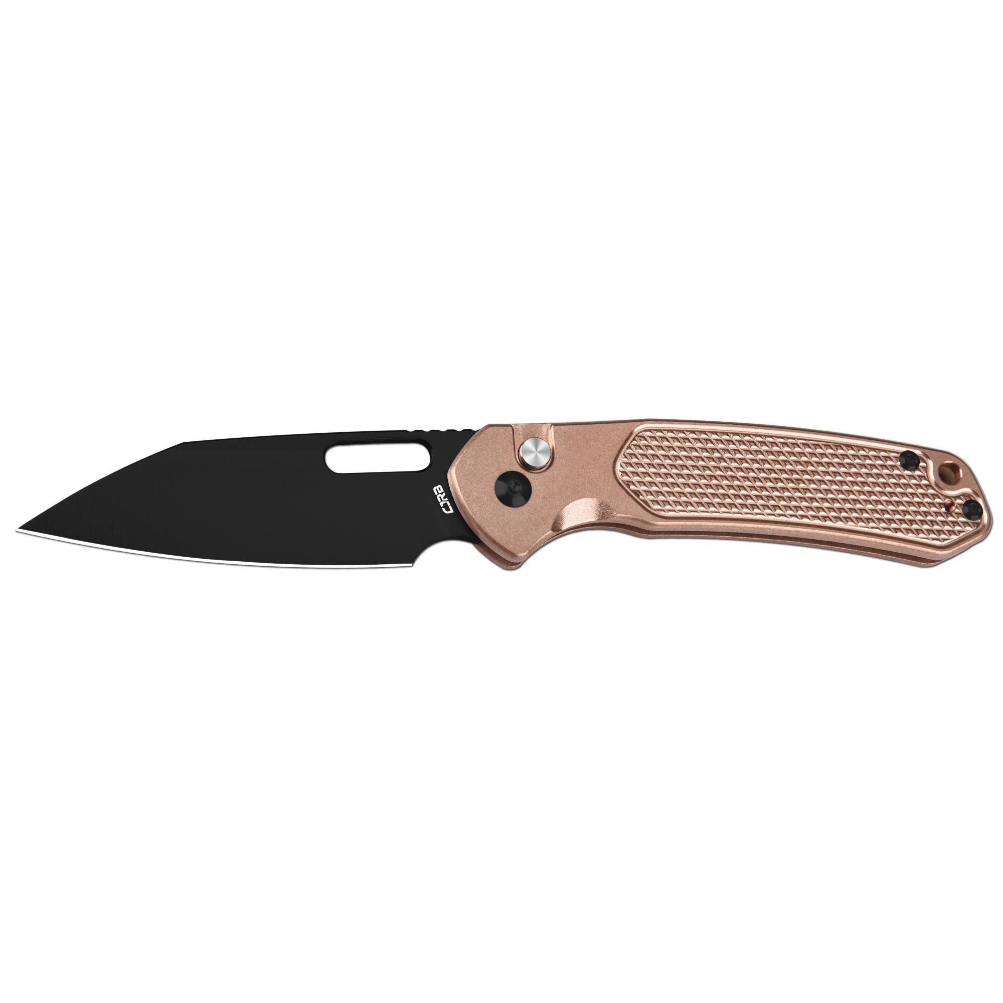 CJRB Pyrite Alt Wharncliffe J1925A folding knife side view
