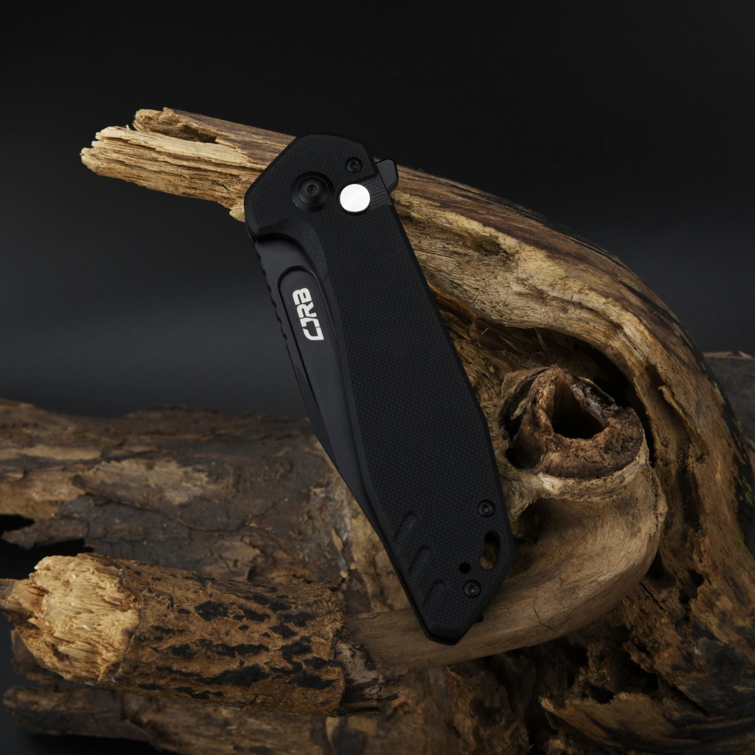 CJRB Riff J1928-BBK folding knife with black G10 handle