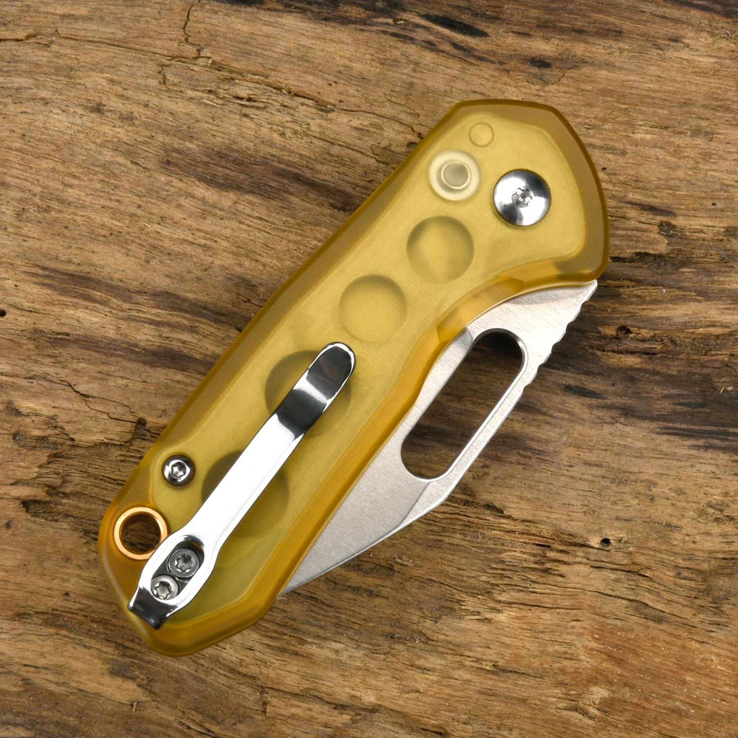 CJRB Mini Pyrite J1933 knife detail