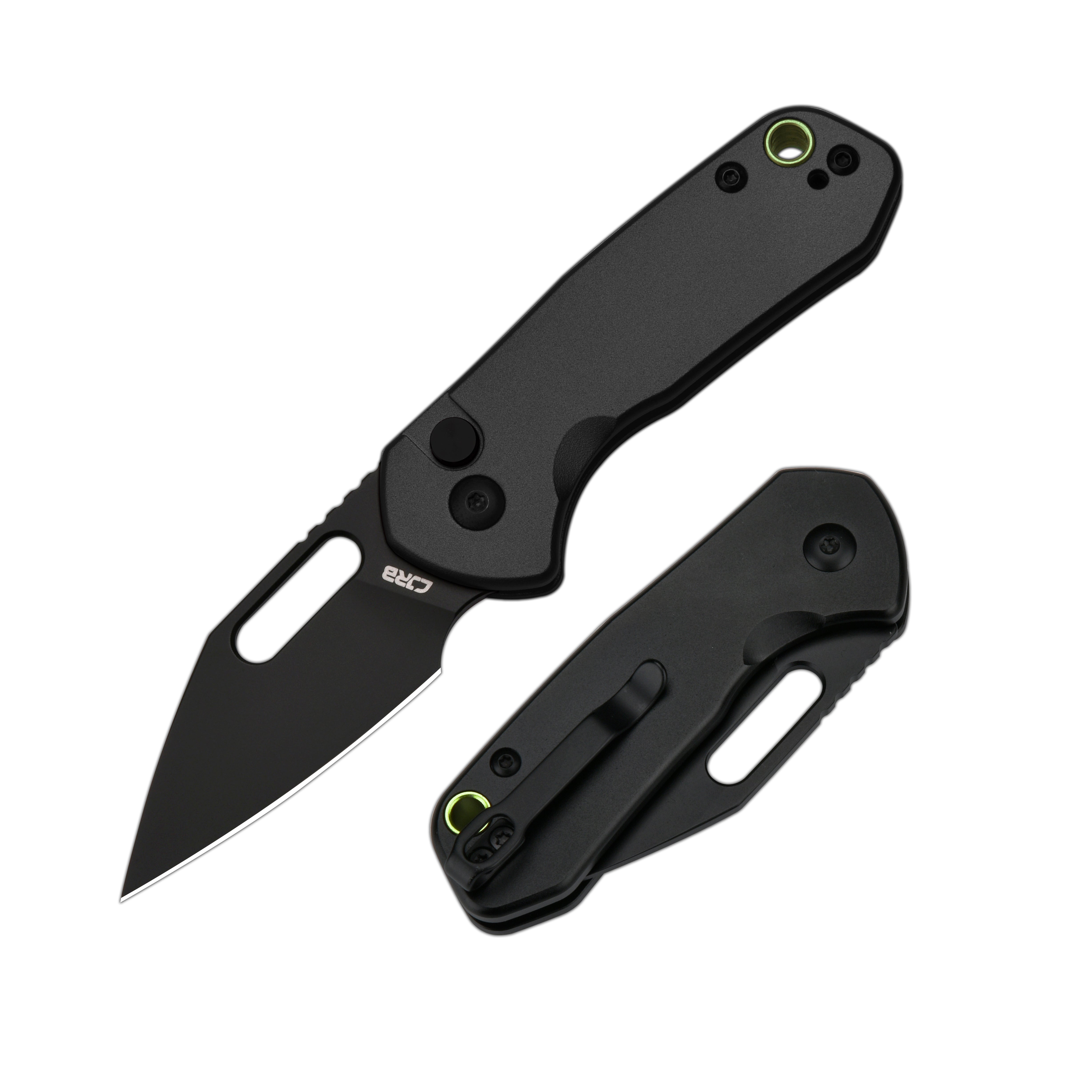 CJRB Mini Pyrite J1933-BBK folding knife with black steel handle