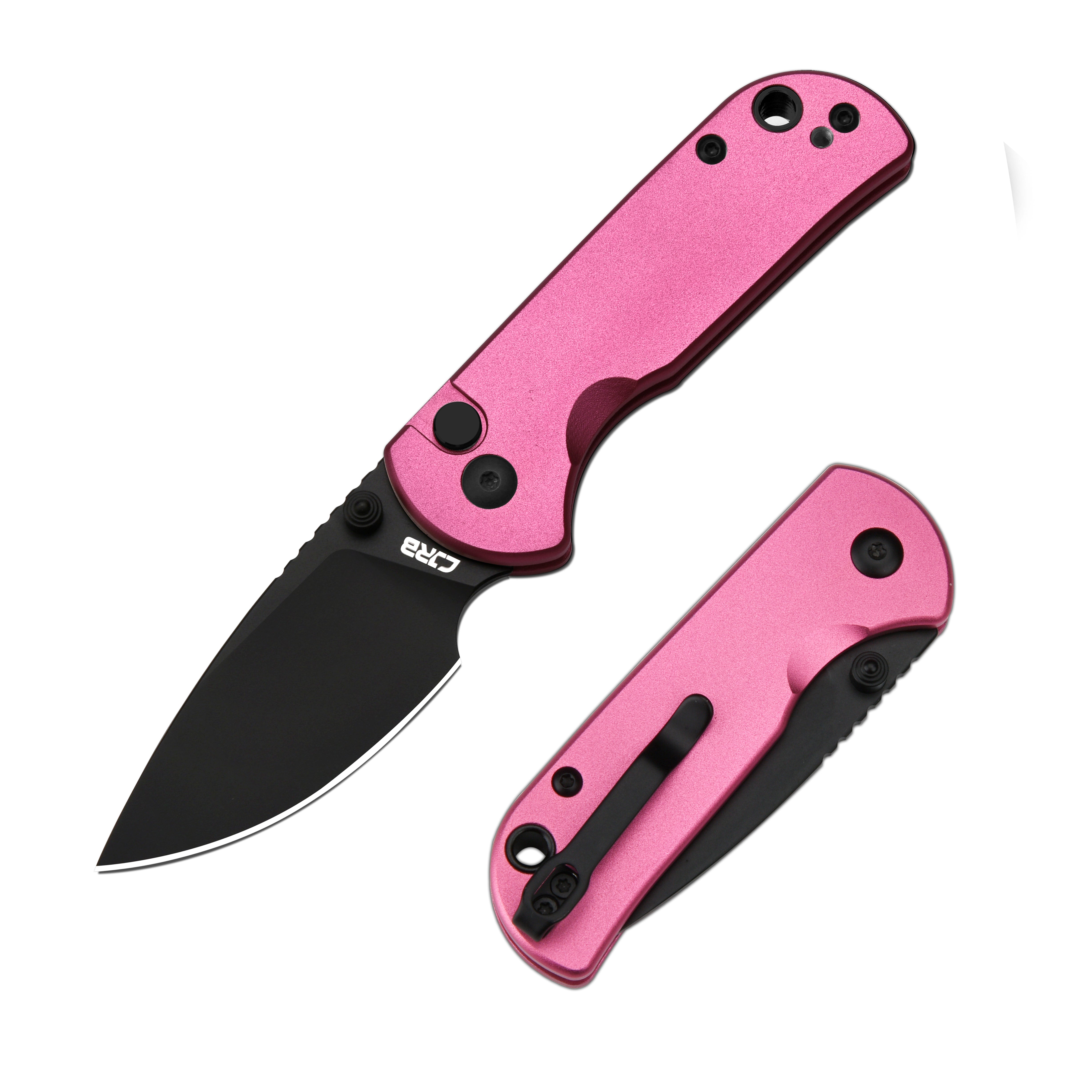 CJRB Mica J1934-BPK folding knife with black steel handle
