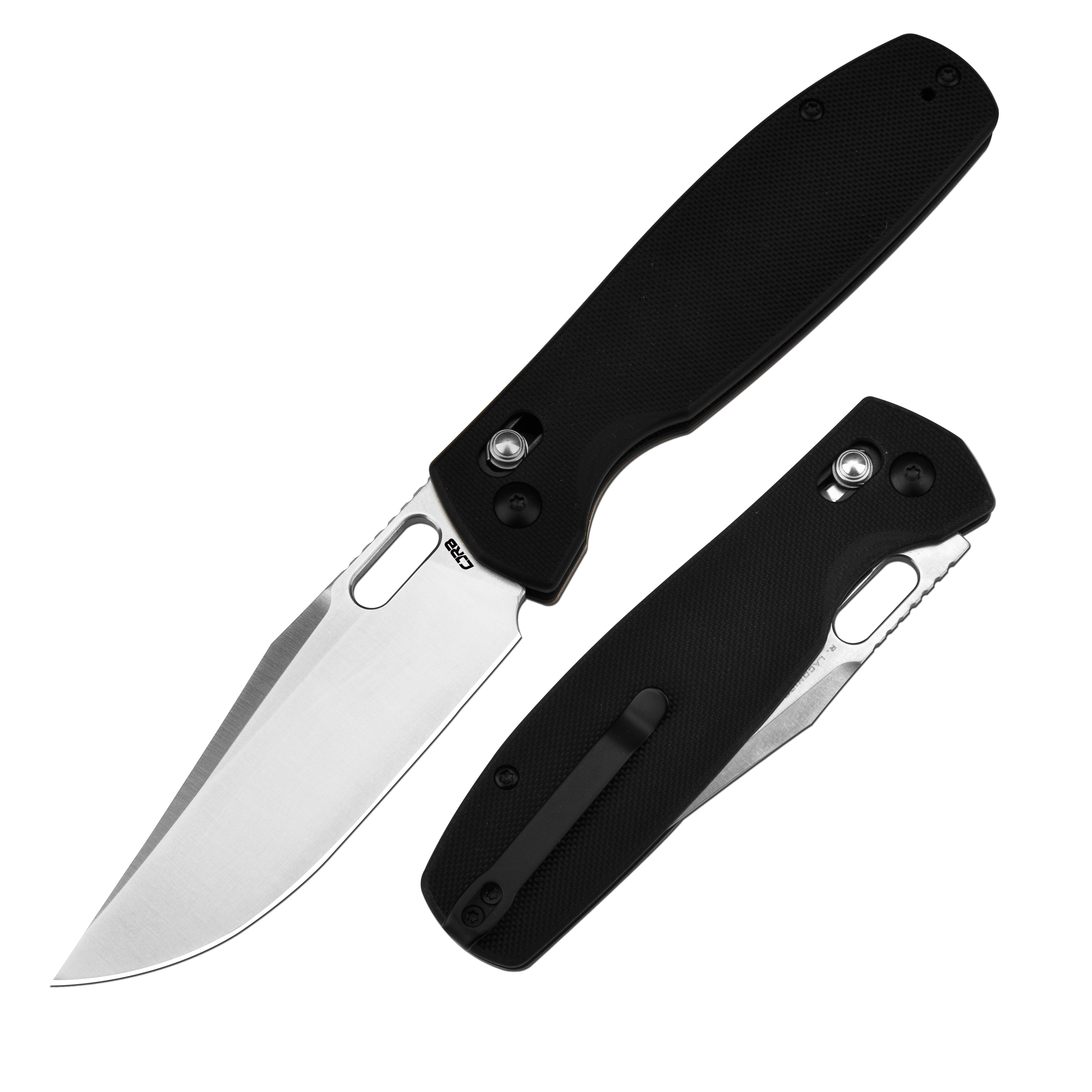 CJRB Prado J1936-BK folding knife with black G10 handle