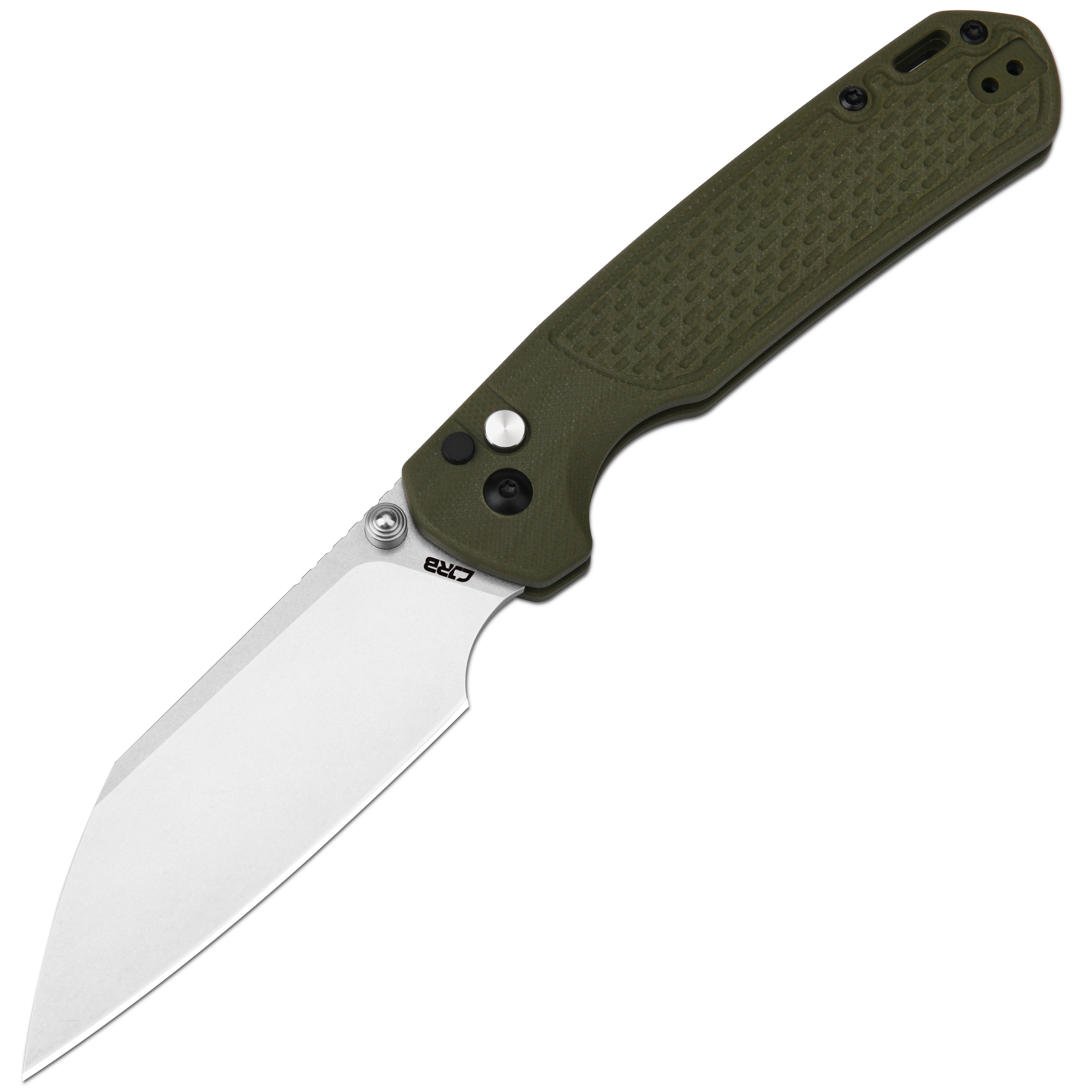 CJRB Large Pyrite Light J1945L-GN folding knife with AR-RPM9 stone wash blade
