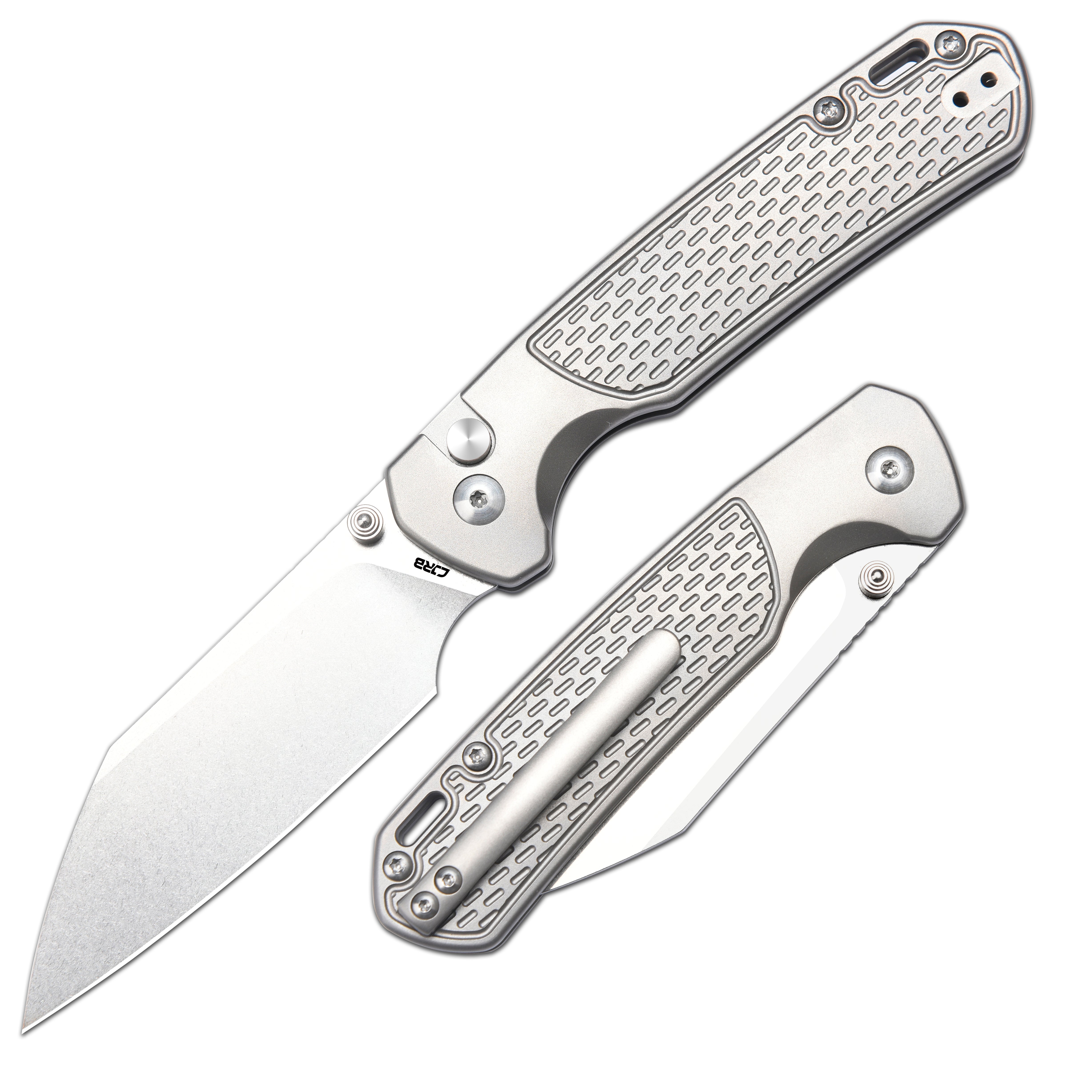 CJRB Pyrite Light J1945T folding knife with titanium handle