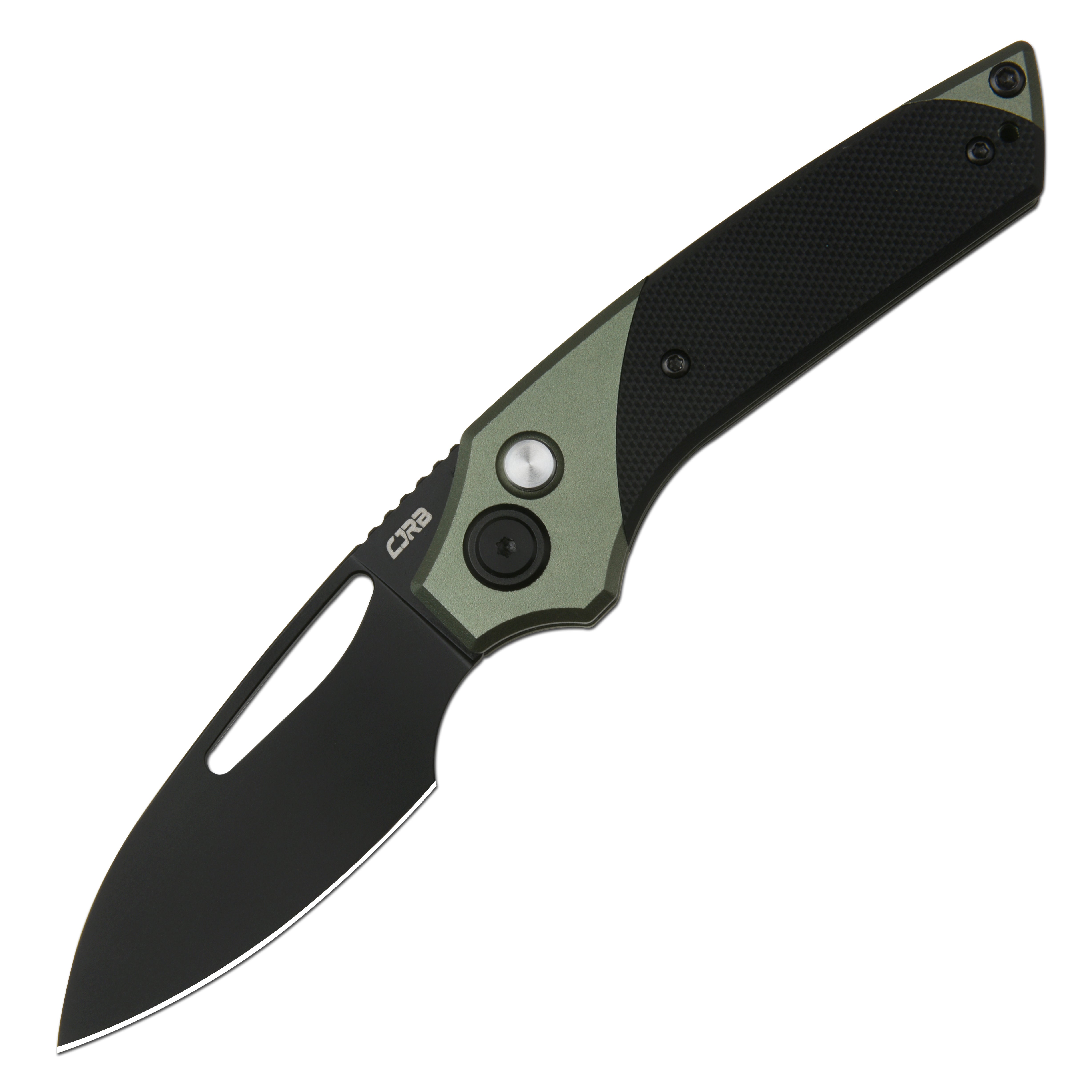 CJRB Version J1949-BBK folding knife with AR-RPM9 black PVD blade