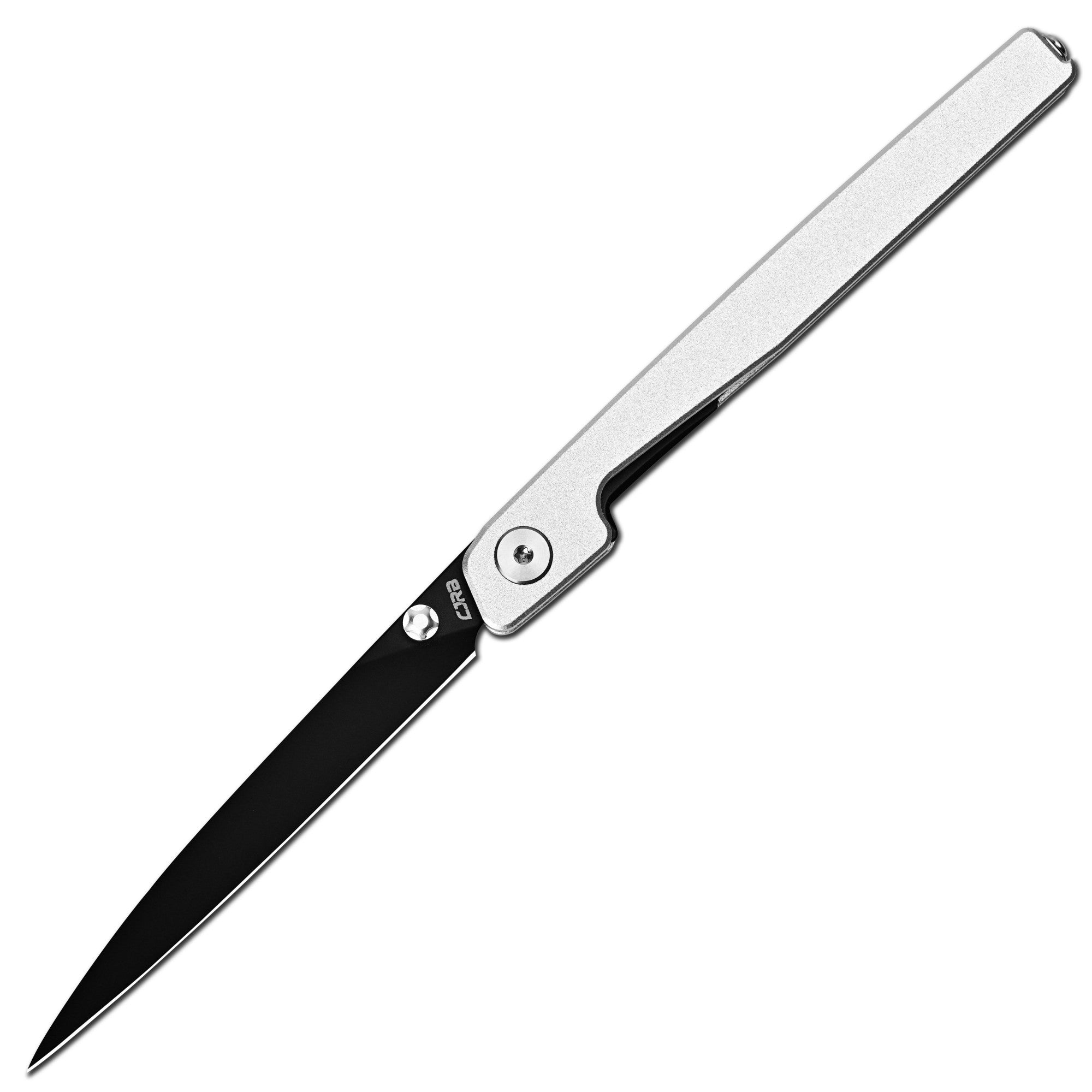 CJRB Lanky J1965-SLV folding knife with 3.58-inch Sandvik 14C28N black PVD blade