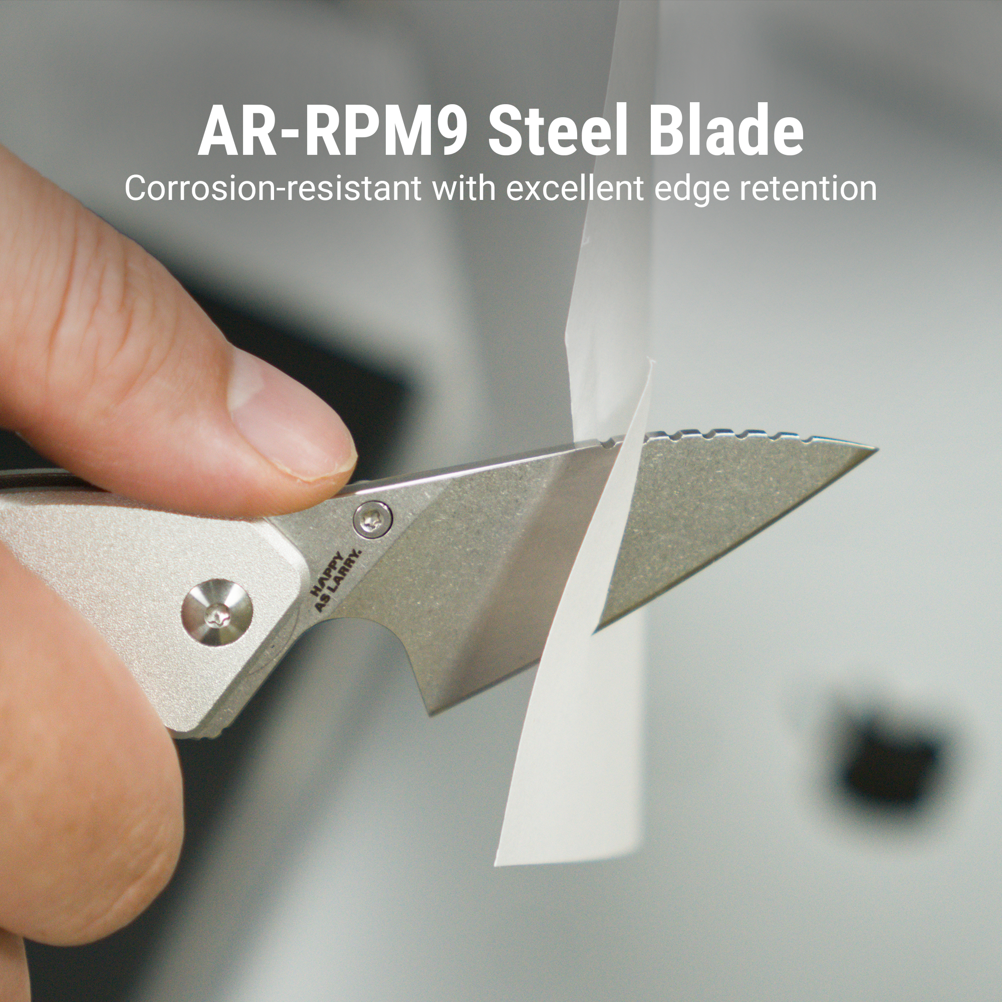 CJRB Spud Thumb Stud & Liner Lock Neck Knife Gray Aluminum Handle(2.34'' AR-RPM9 Steel Stone Wash Blade) J1971-GY