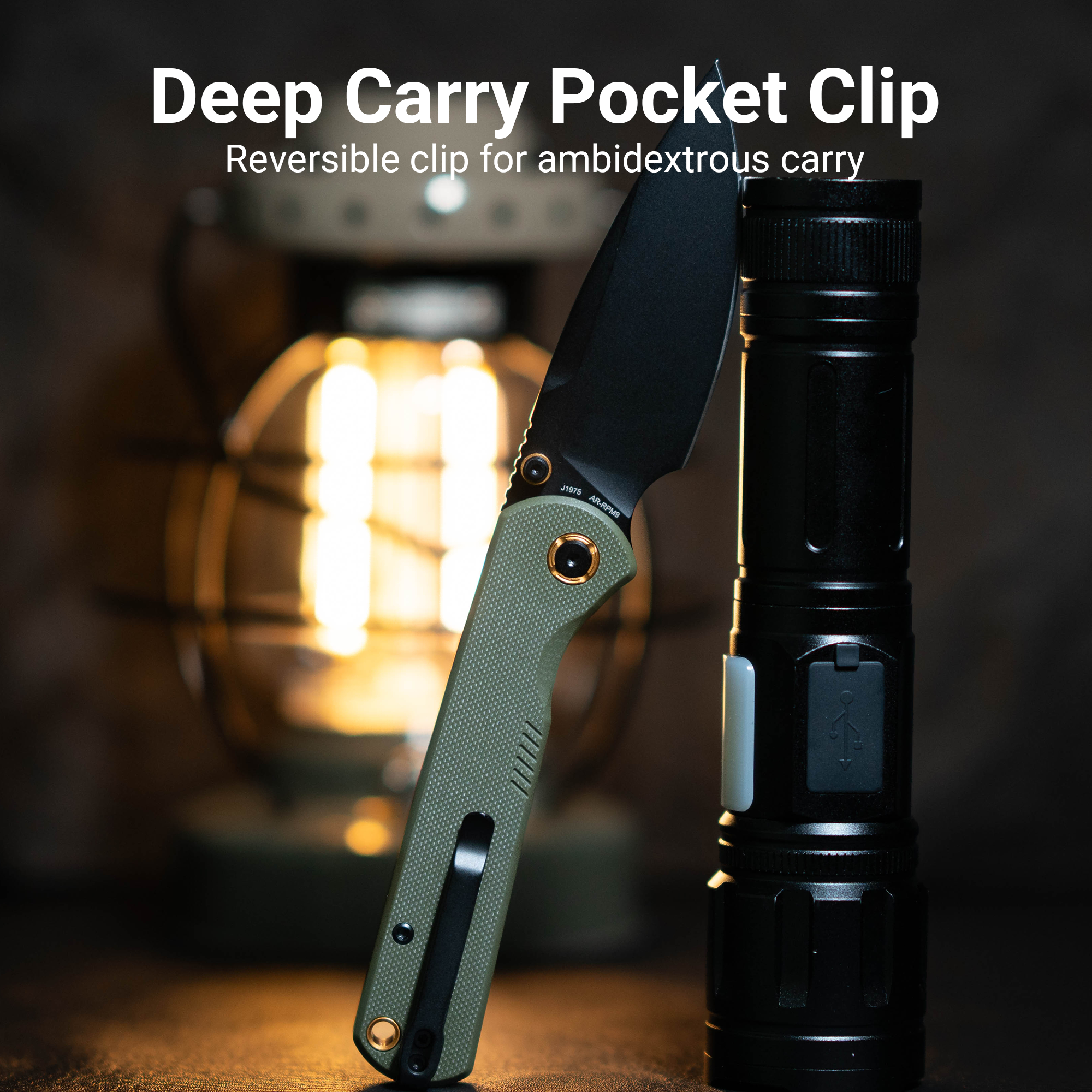 CJRB Latitude J1975-BGN folding knife side view