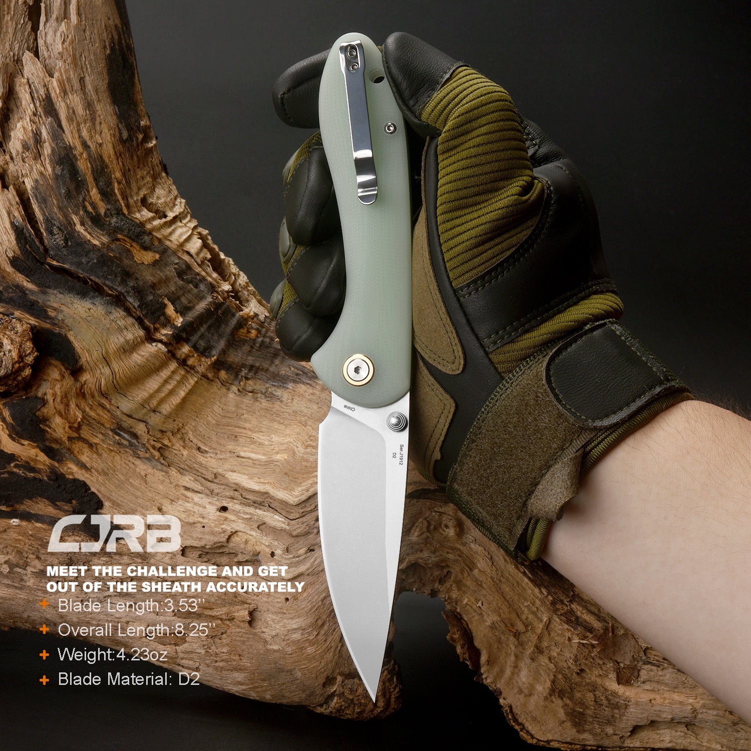 CJRB Feldspar J1912-NTG knife detail