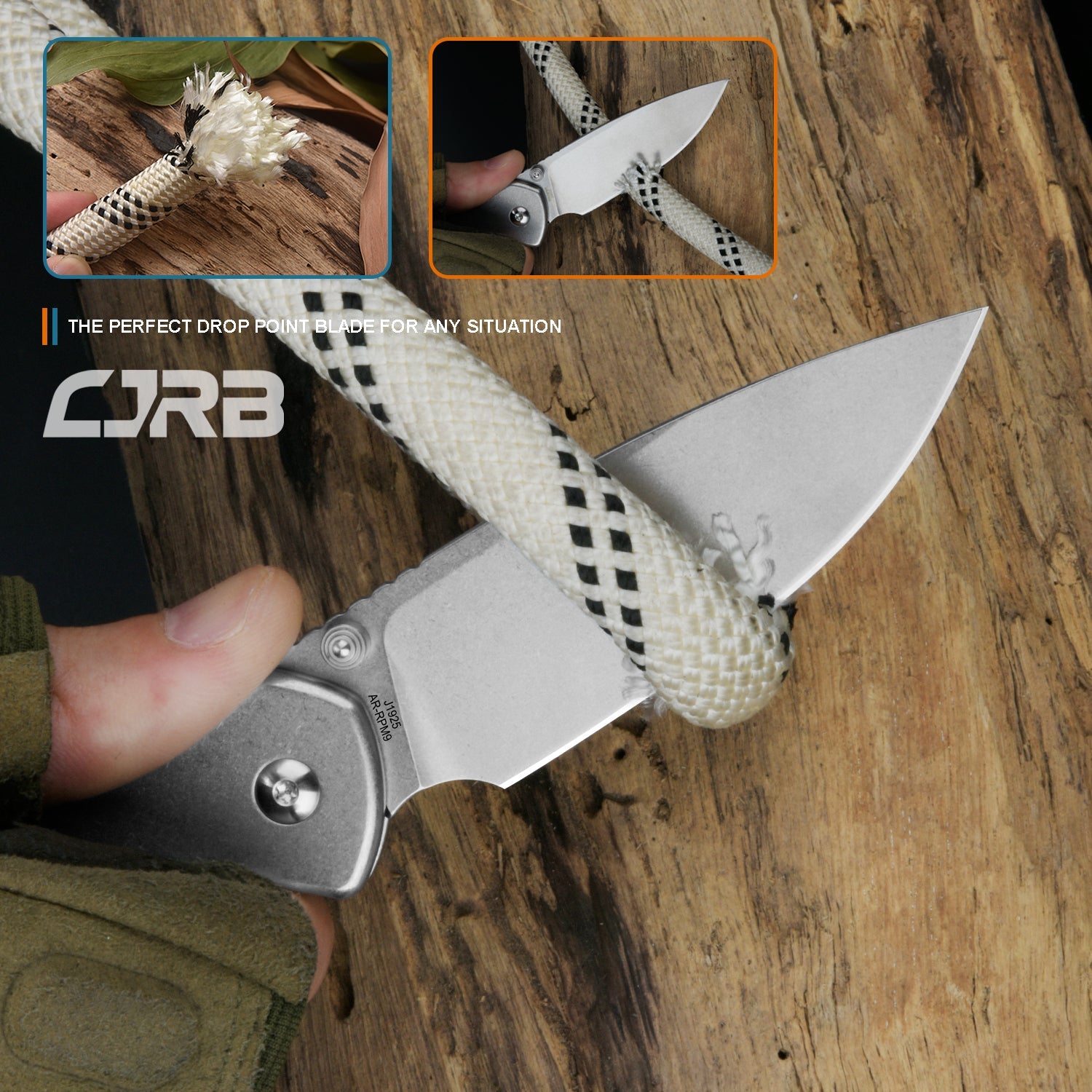CJRB Pyrite J1925 knife detail