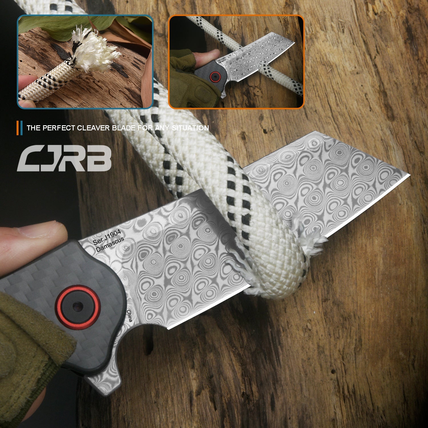 CJRB Crag J1904 carbon fiber handle folding knife