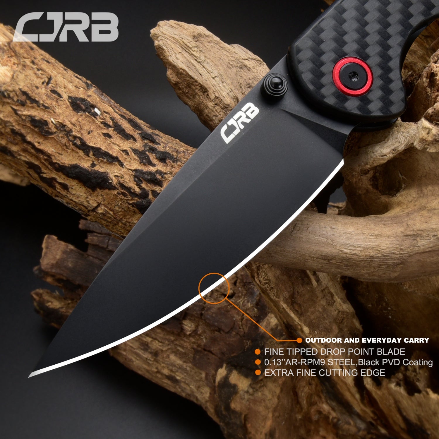 CJRB Feldspar J1912 folding knife side view