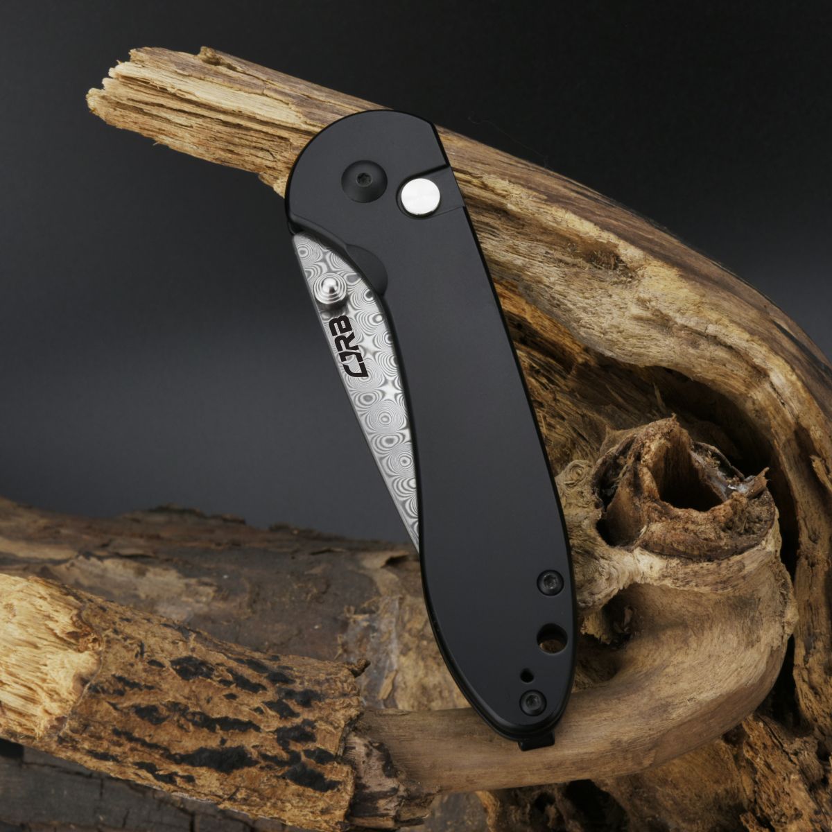 CJRB Feldspar J1912 folding knife with steel handle