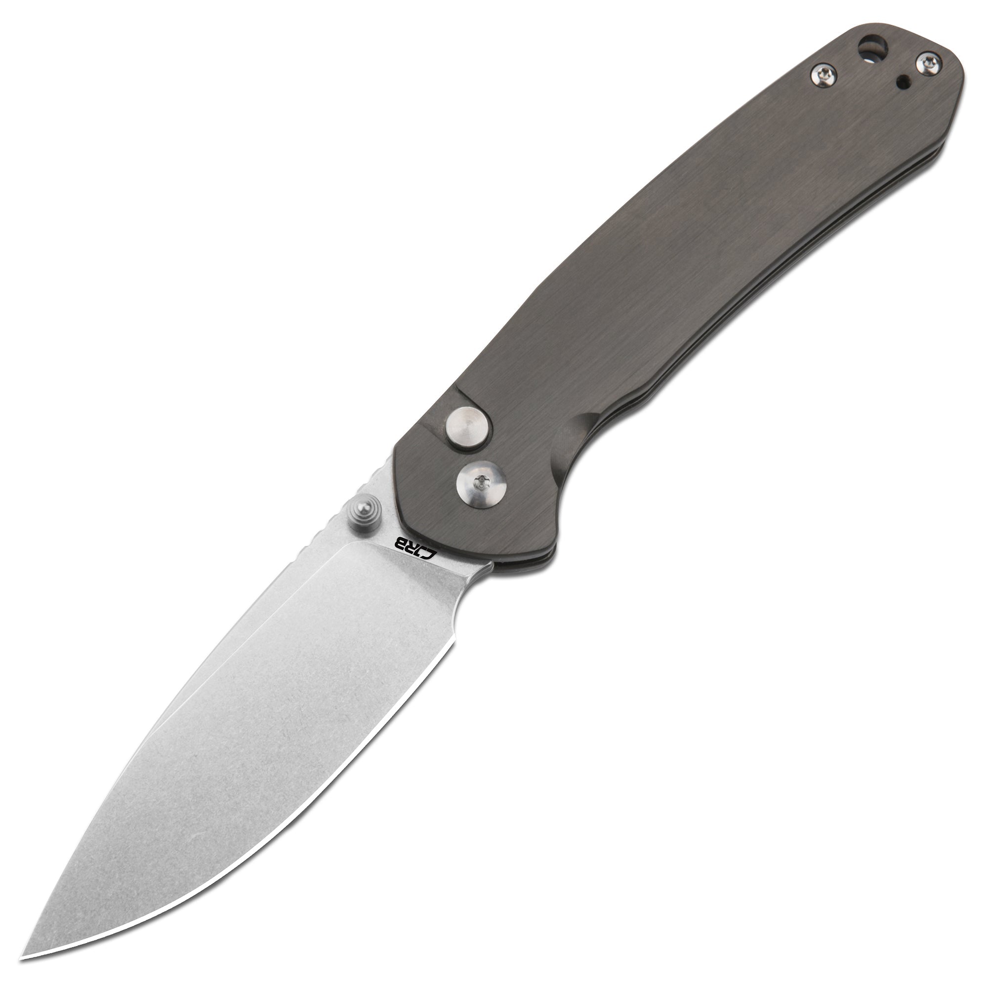 CJRB Pyrite J1925 Smoky Gray pocket knife detail