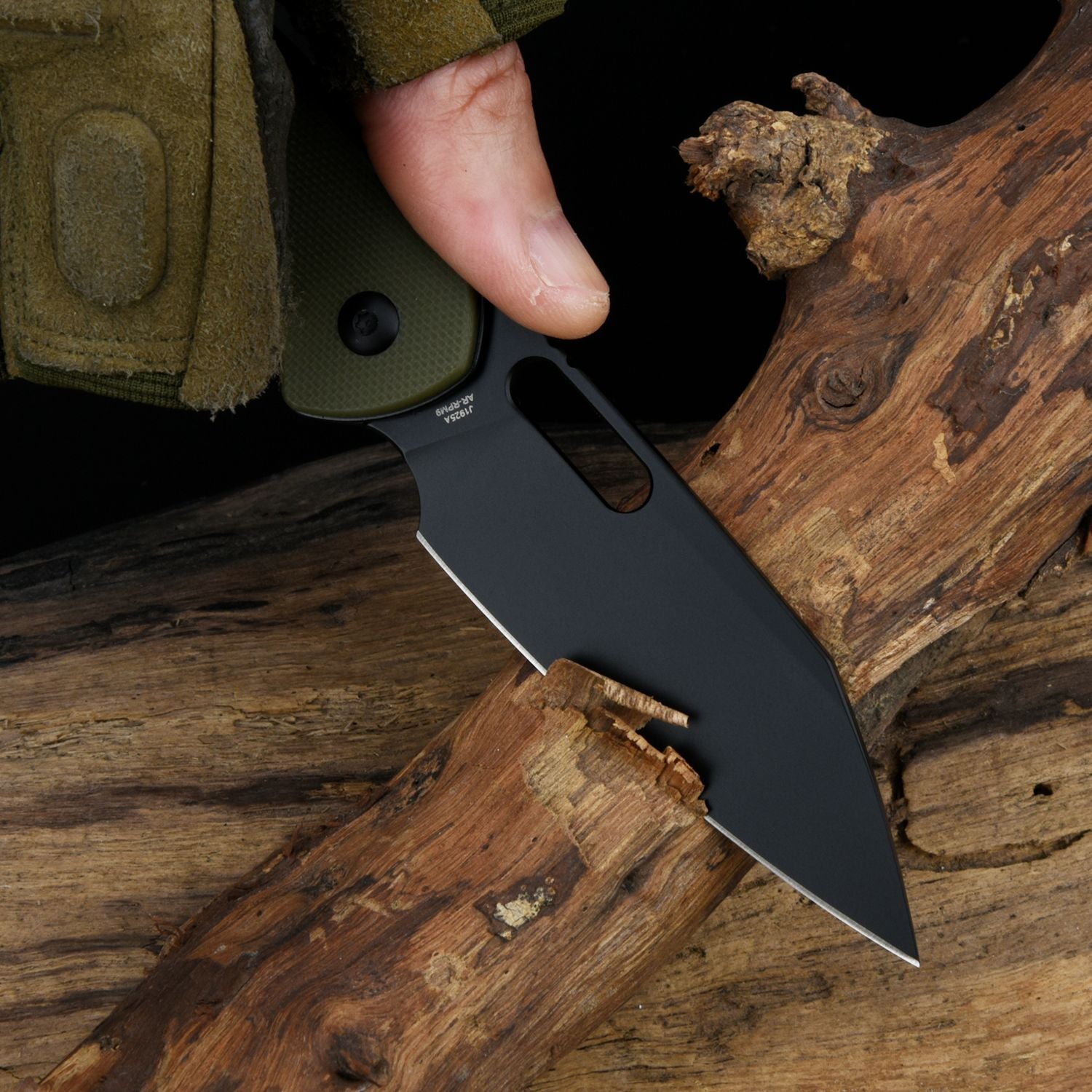 CJRB Pyrite Alt Wharncliffe J1925A-BGN blade detail