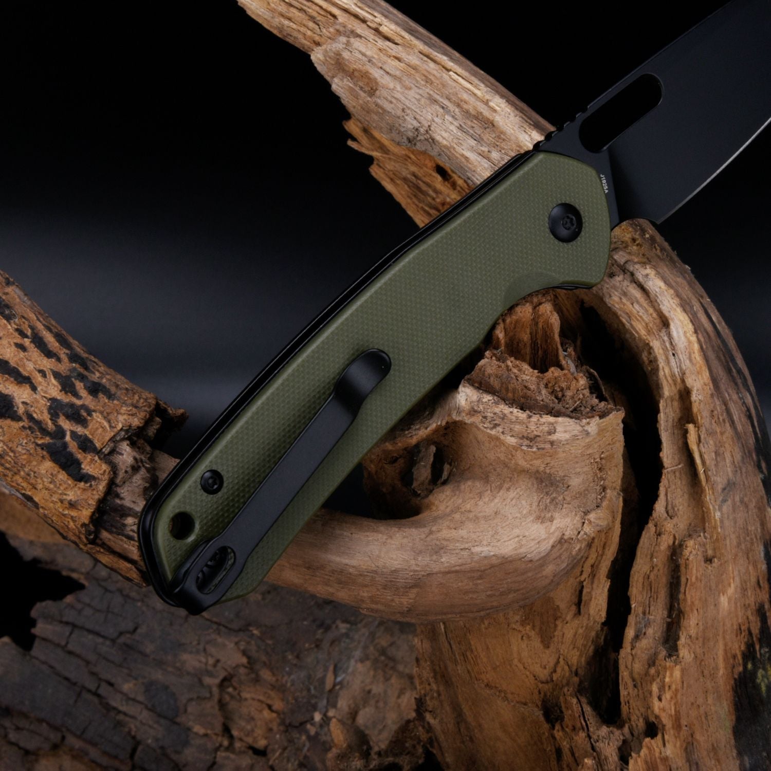 CJRB Pyrite Alt Wharncliffe J1925A-BGN knife detail