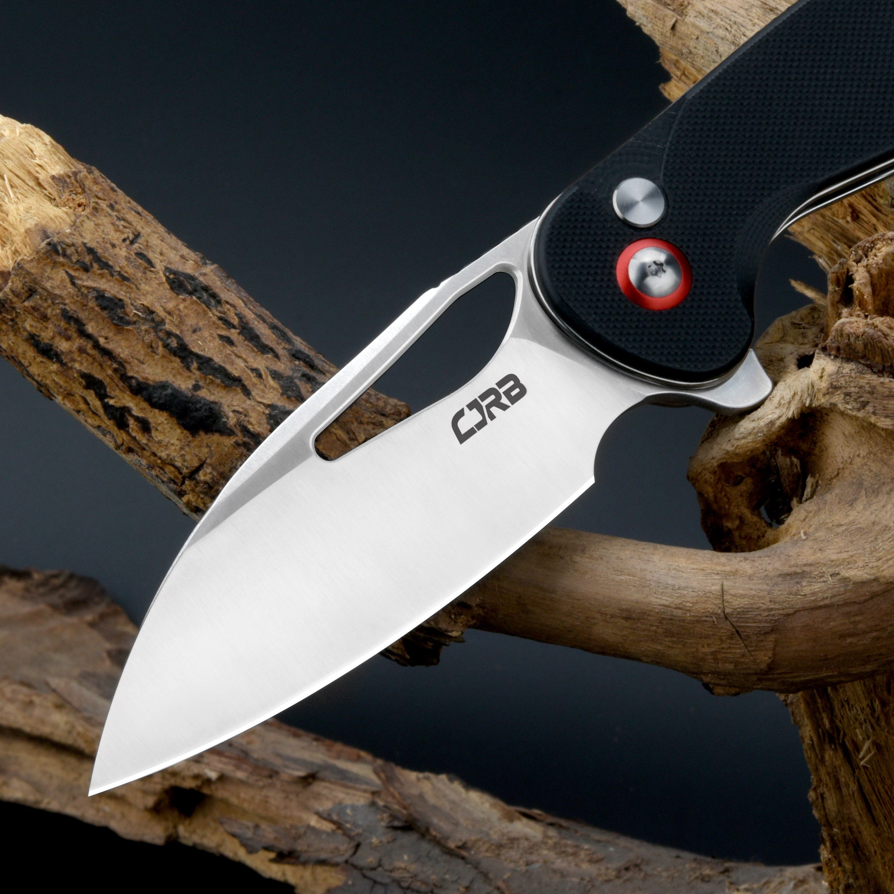 CJRB Lago J1926 black G10 handle folding knife