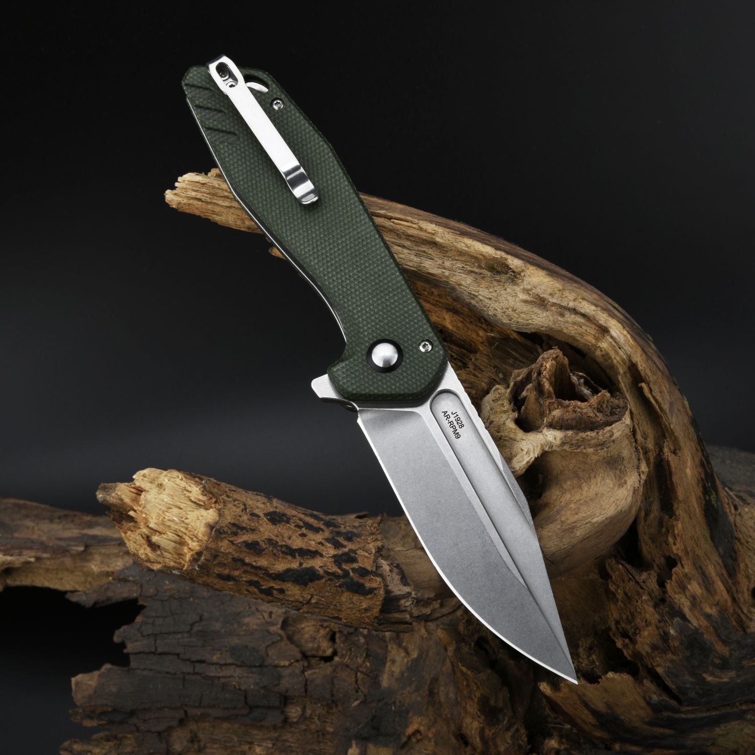 CJRB Riff J1928 folding knife side view
