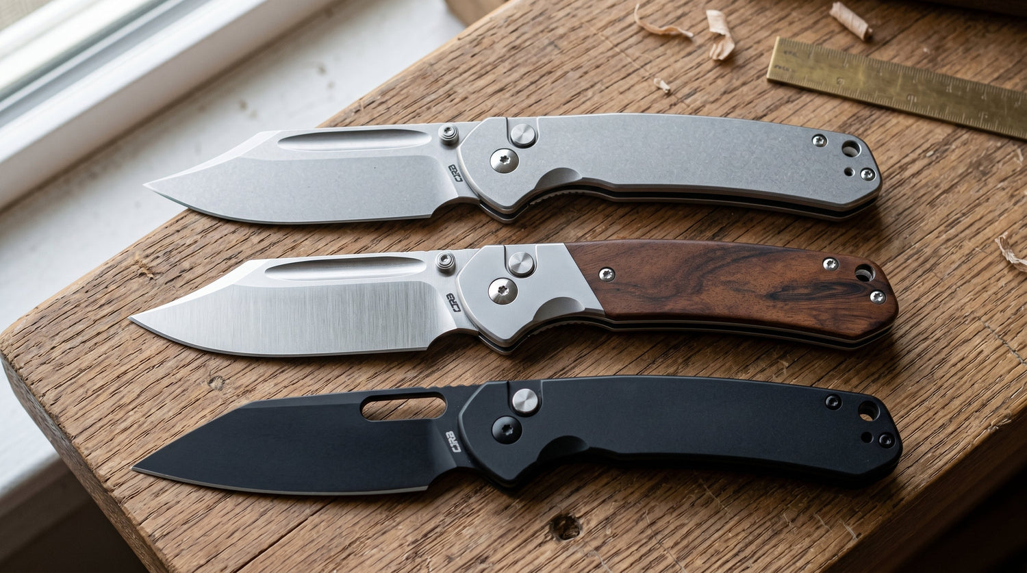 Stonewash, Satin, or Black PVD? How to Choose a Knife Blade Finish