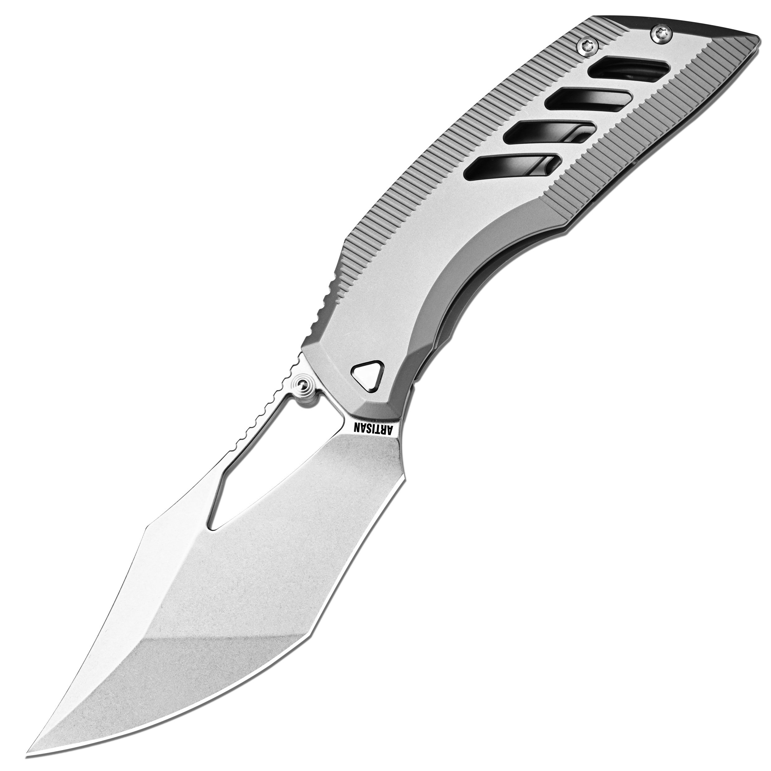 Artisan Cutlery Dark Wing 1887G-GY folding knife with S35VN steel blade