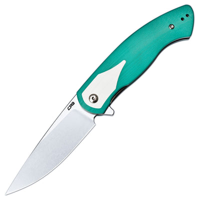 CJRB Rodayo J1972-GWH green G10 folding knife with stonewashed AR-RPM9 blade