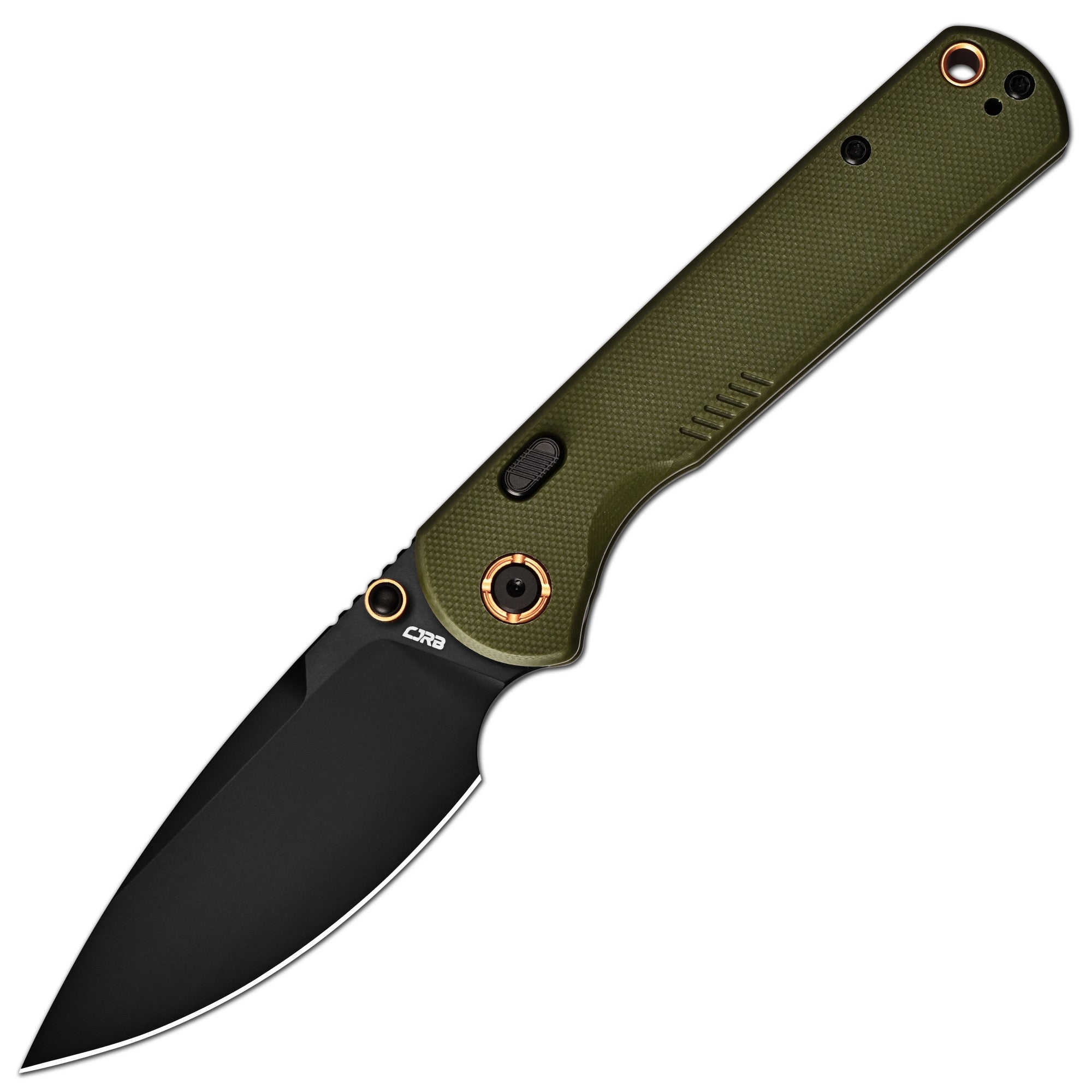 CJRB Latitude J1975-BGN folding knife with 3.47-inch AR-RPM9 black PVD blade