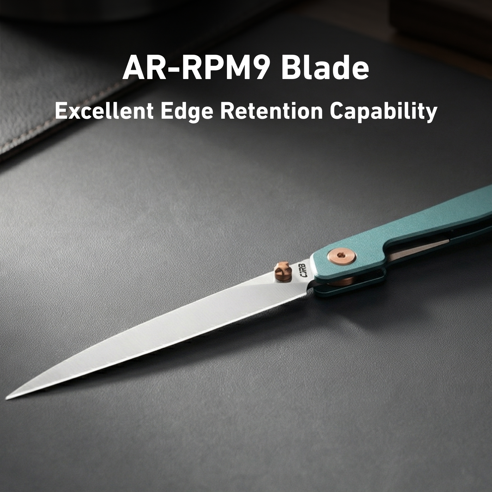 CJRB Lanky J1965-BU folding knife side view