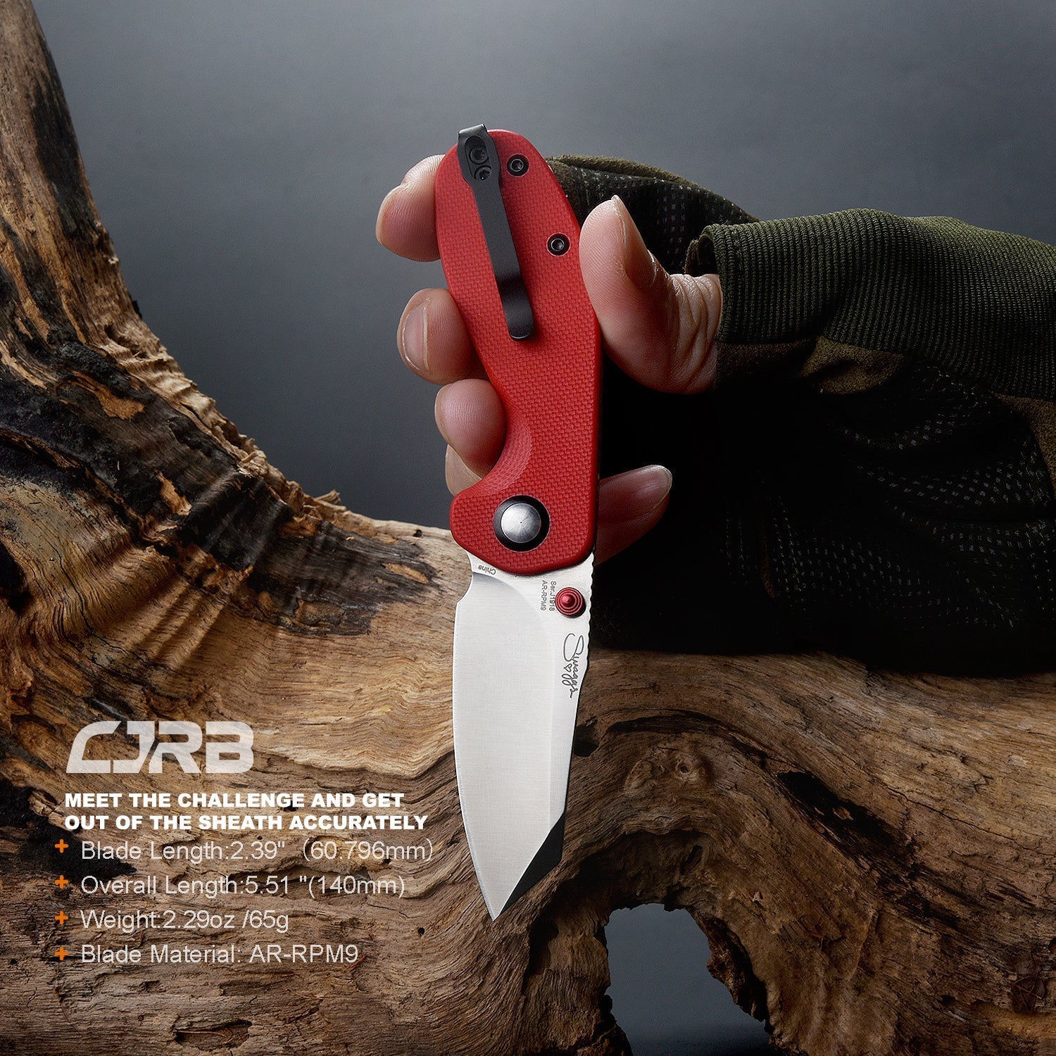 CJRB Maileah J1918-REF knife detail