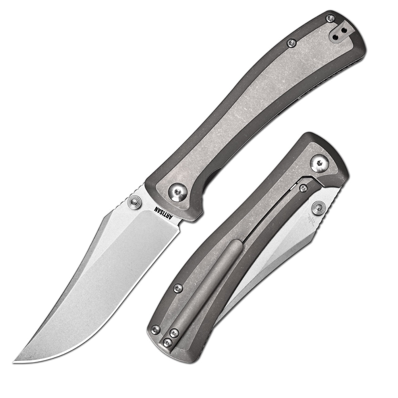 Artisan Cutlery Santee 1888G folding knife detail view