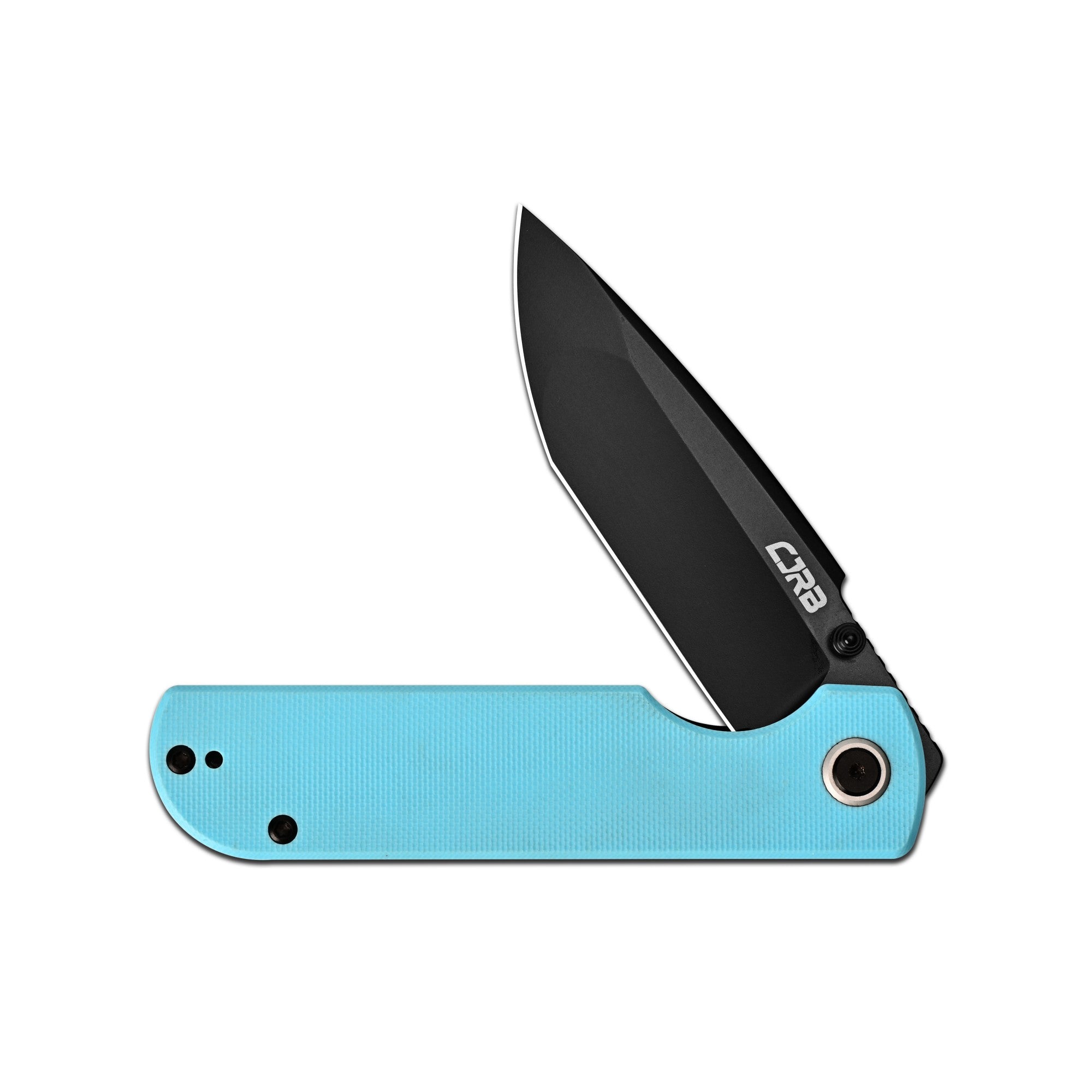 CJRB Nova Thumb Stud & Liner Lock Folding Knife Blue G10 Handle (3.45'' AR-RPM9 Steel Black PVD Coating Blade) J1937-BBU (Exclusive)