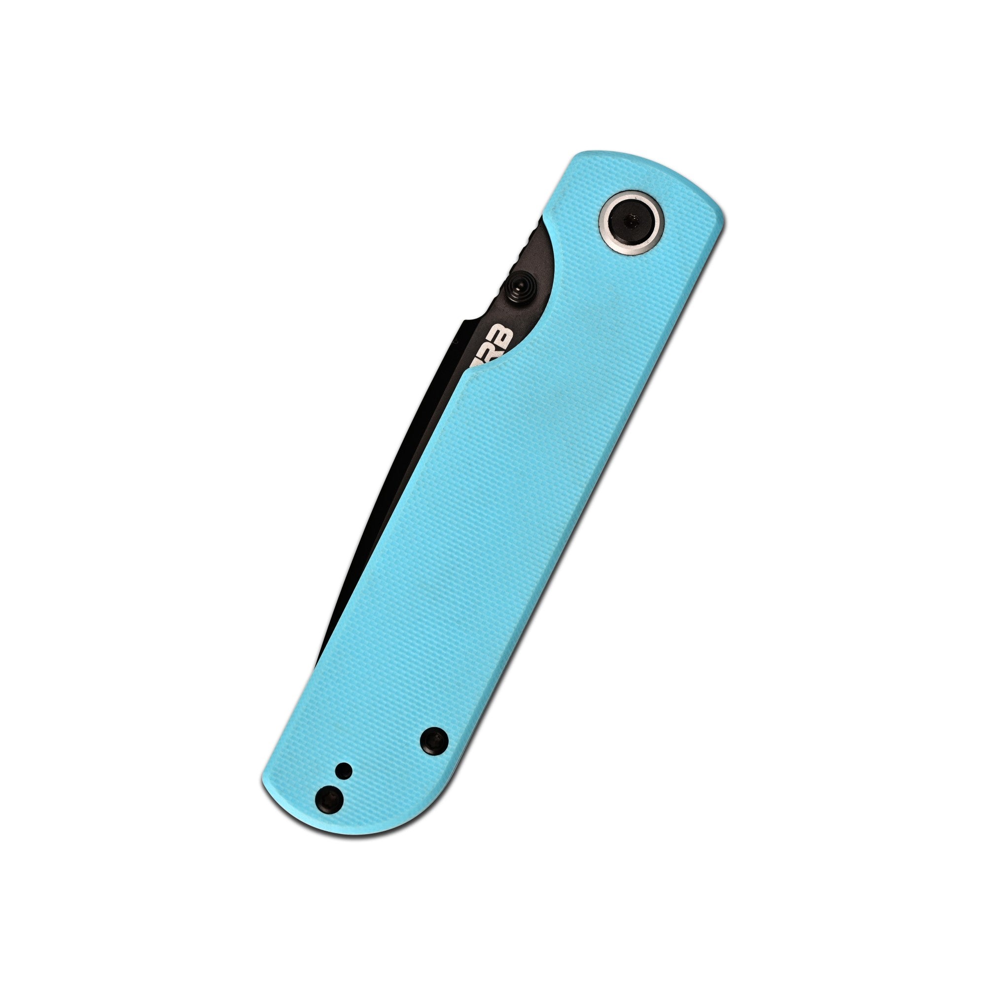 CJRB Nova Thumb Stud & Liner Lock Folding Knife Blue G10 Handle (3.45'' AR-RPM9 Steel Black PVD Coating Blade) J1937-BBU (Exclusive)