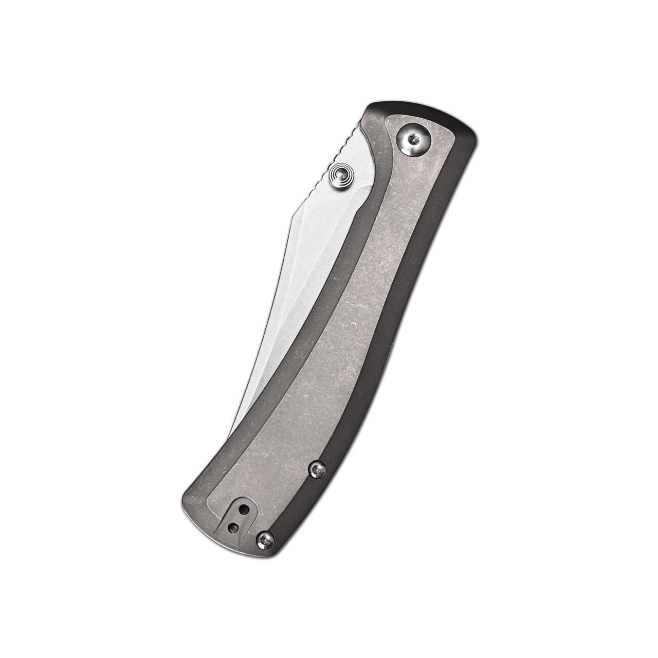 Artisan Cutlery Santee Thumb Stud & Frame Lock Folding Knife Titanium Handle (3.54'' CPM S35VN Steel Stone Wash Blade) 1888G-GY