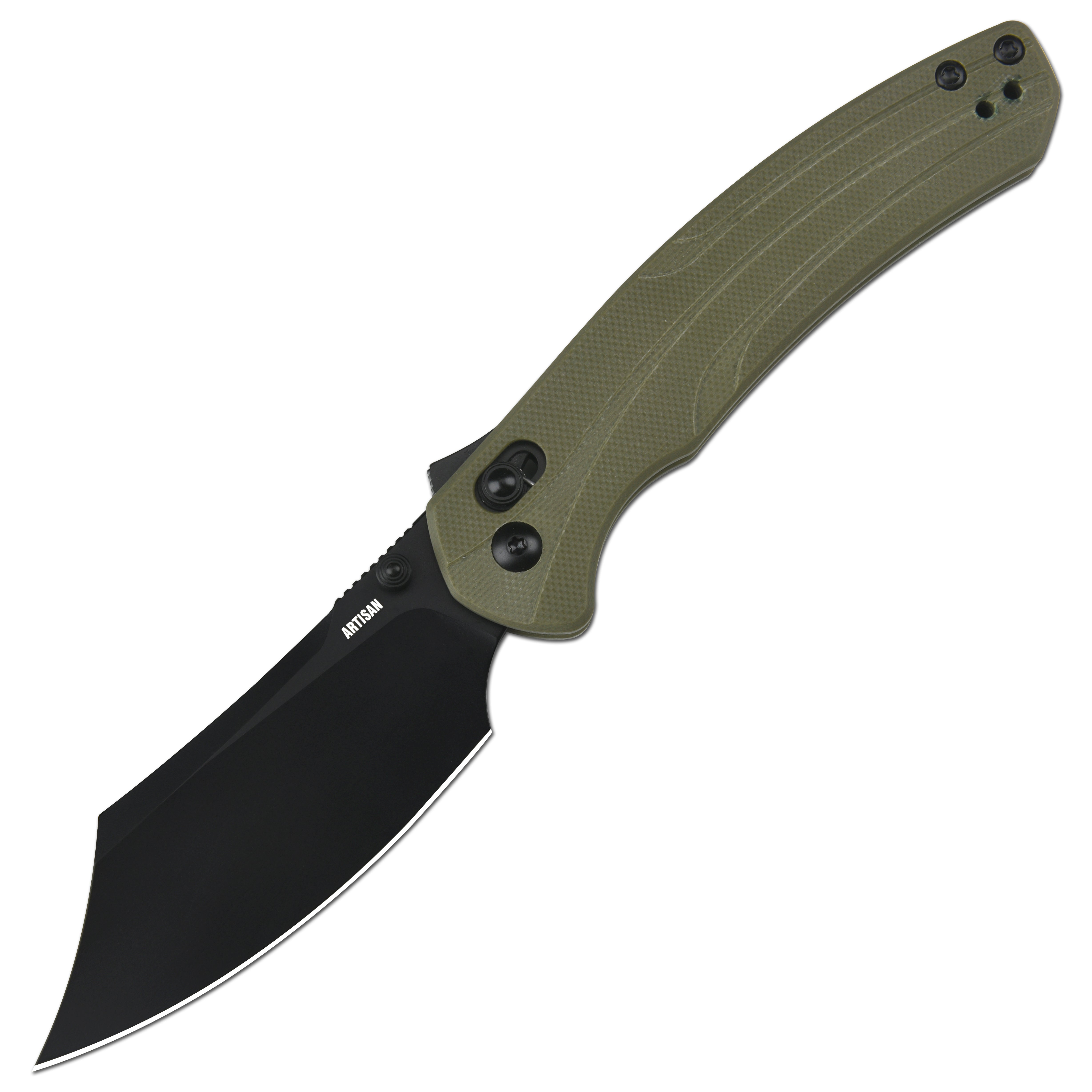 Artisan Cutlery Simoon 1882P folding knife with AR-RPM9 black PVD blade