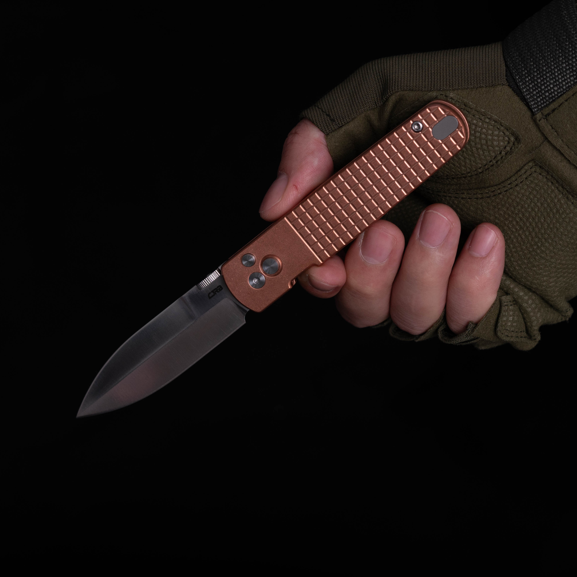 CJRB The Perfect Locust -Carved Copper | Button Lock with Safety Switch (J1951G-CO-1)