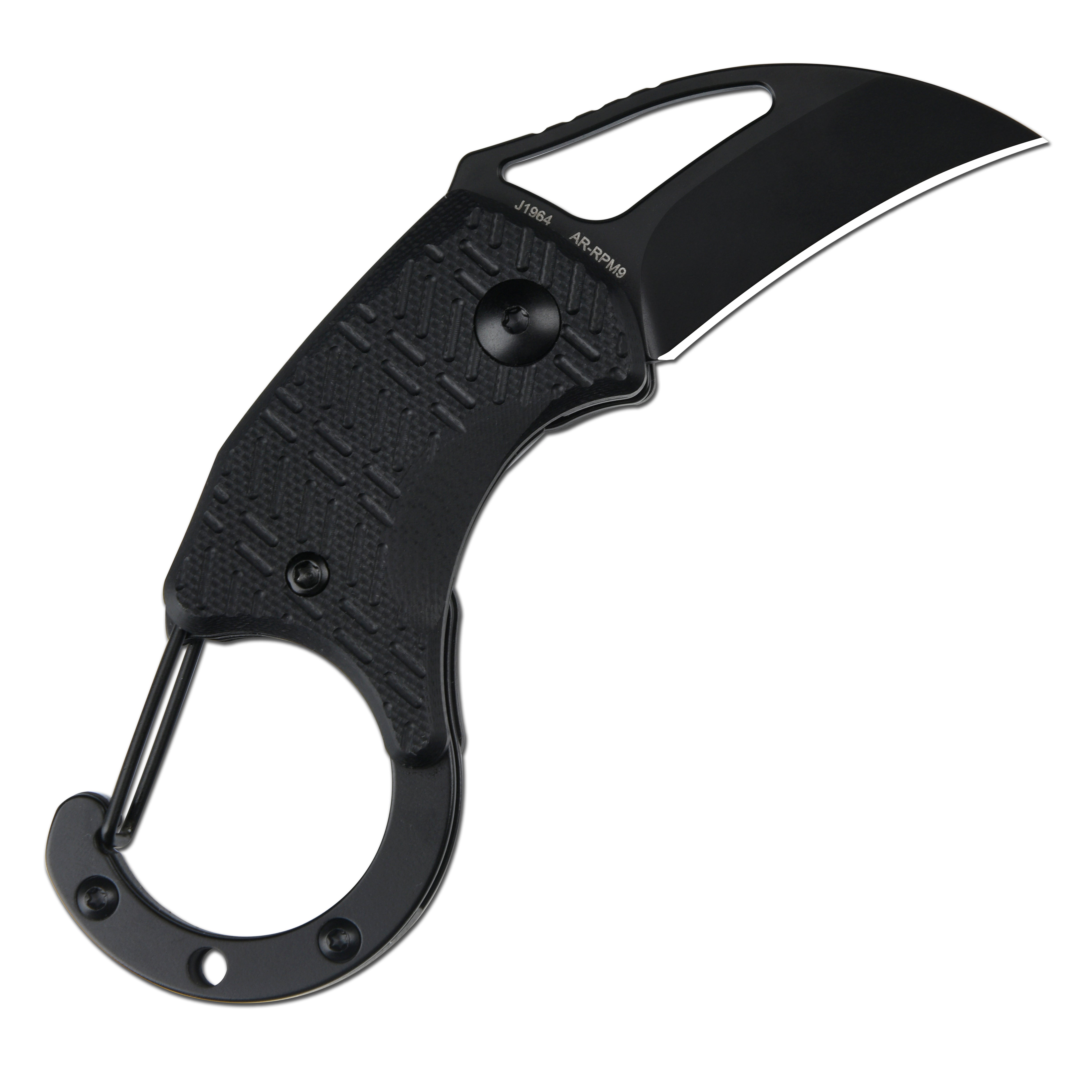 CJRB Anansi J1964-BBK folding knife with black G10 handle