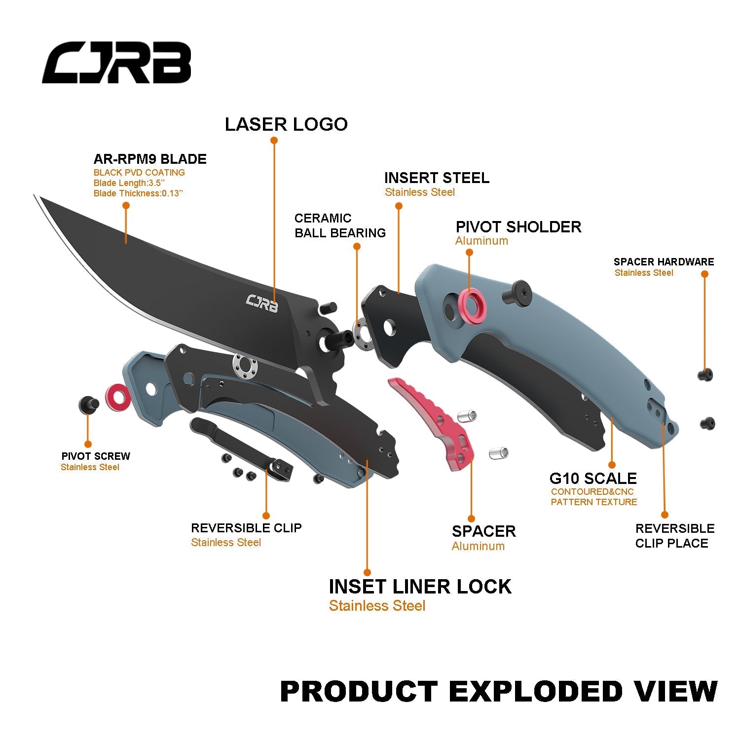 CJRB Gobi J1906-BGYC folding knife product image