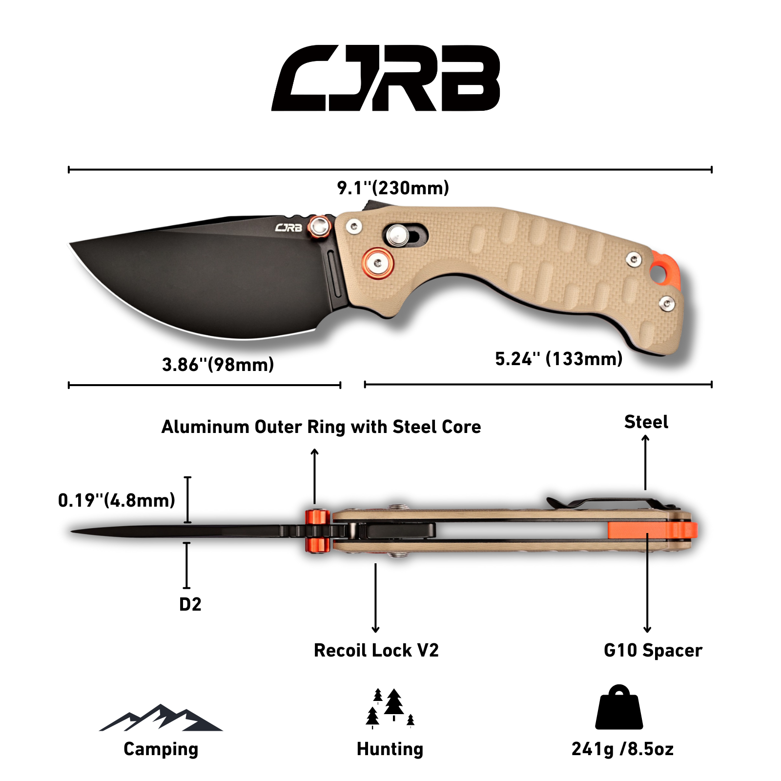 CJRB Doubletap J1970-BDE blade profile