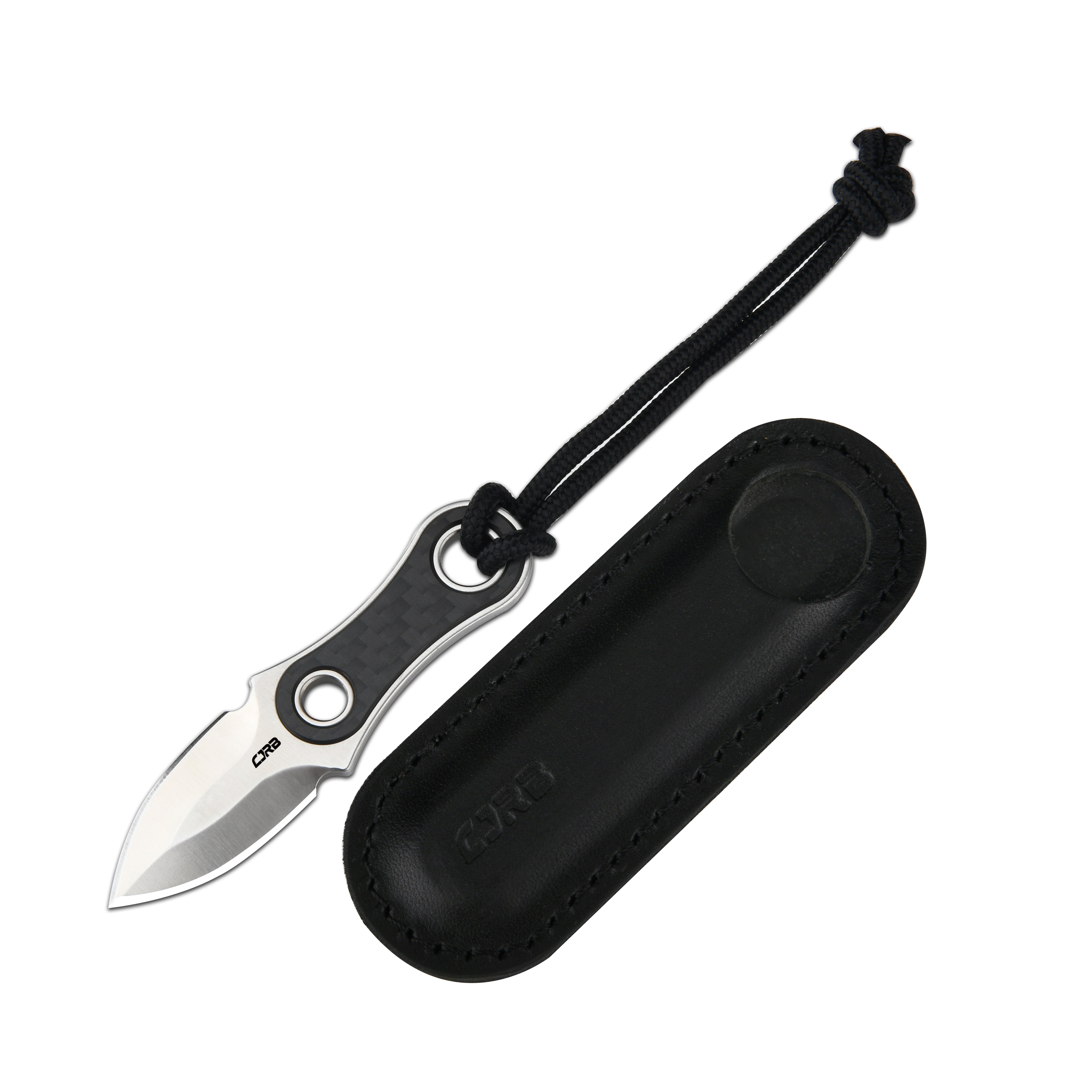 CJRB Knap J1940-CF fixed blade knife with AR-RPM9 sand polish blade
