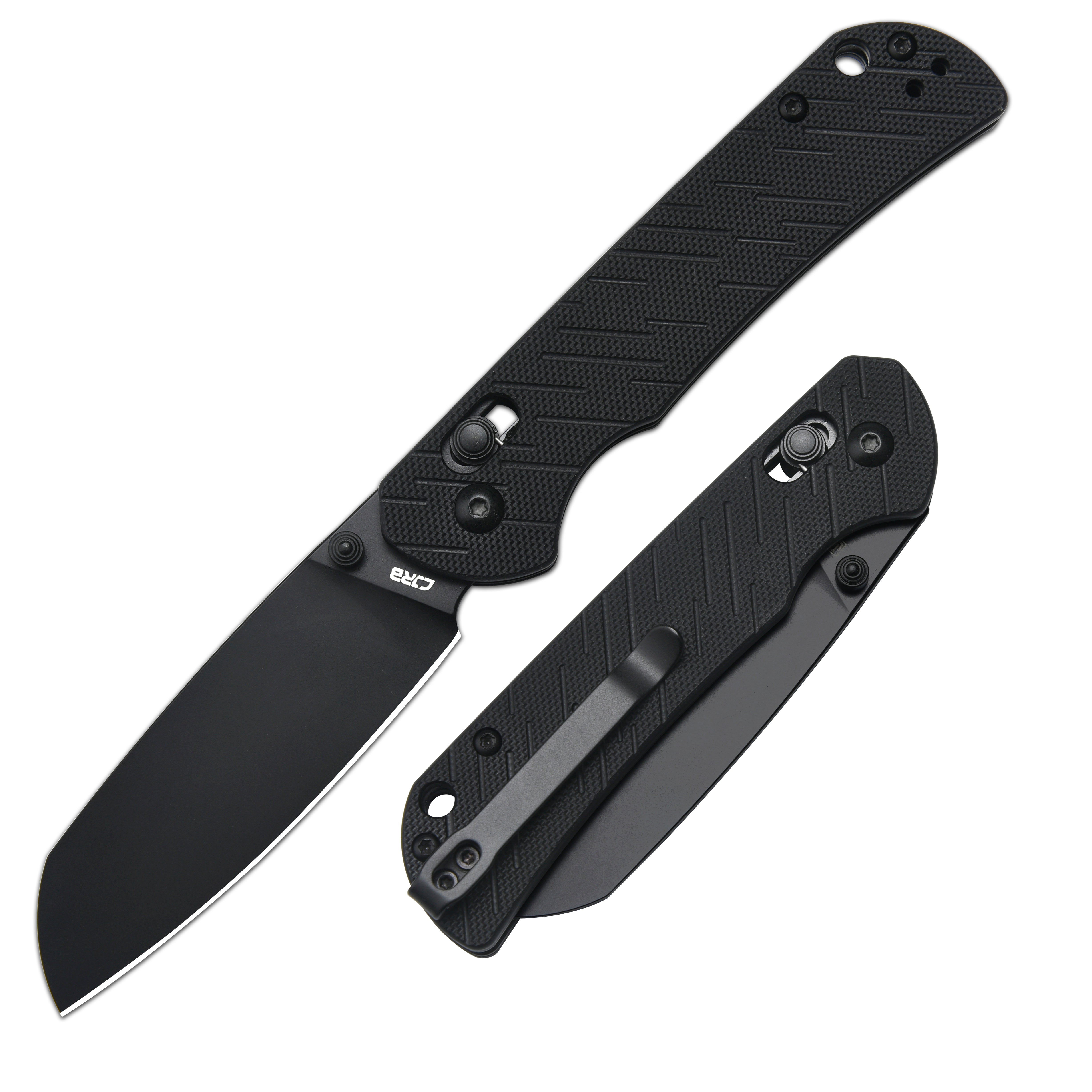 CJRB Lyrid J1953-BBK folding knife with black G10 handle