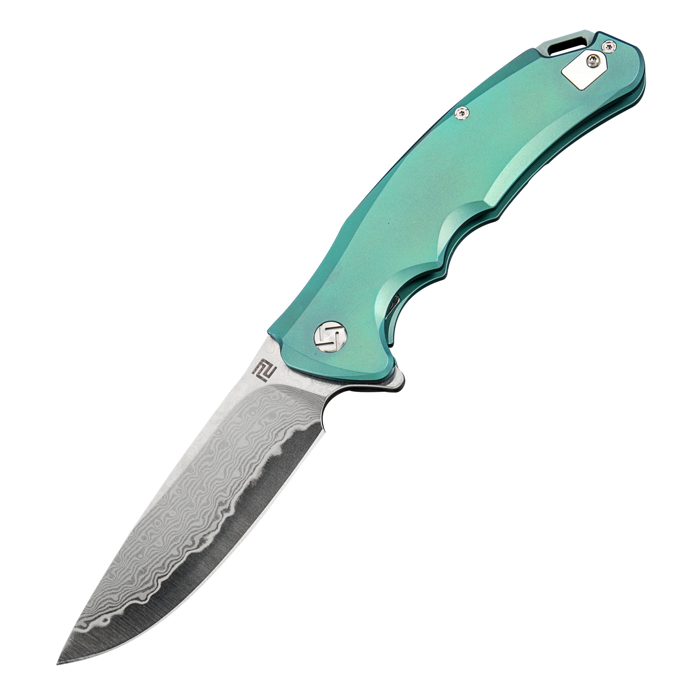 Artisan Cutlery Tradition 1702GD folding knife with Damascus blade