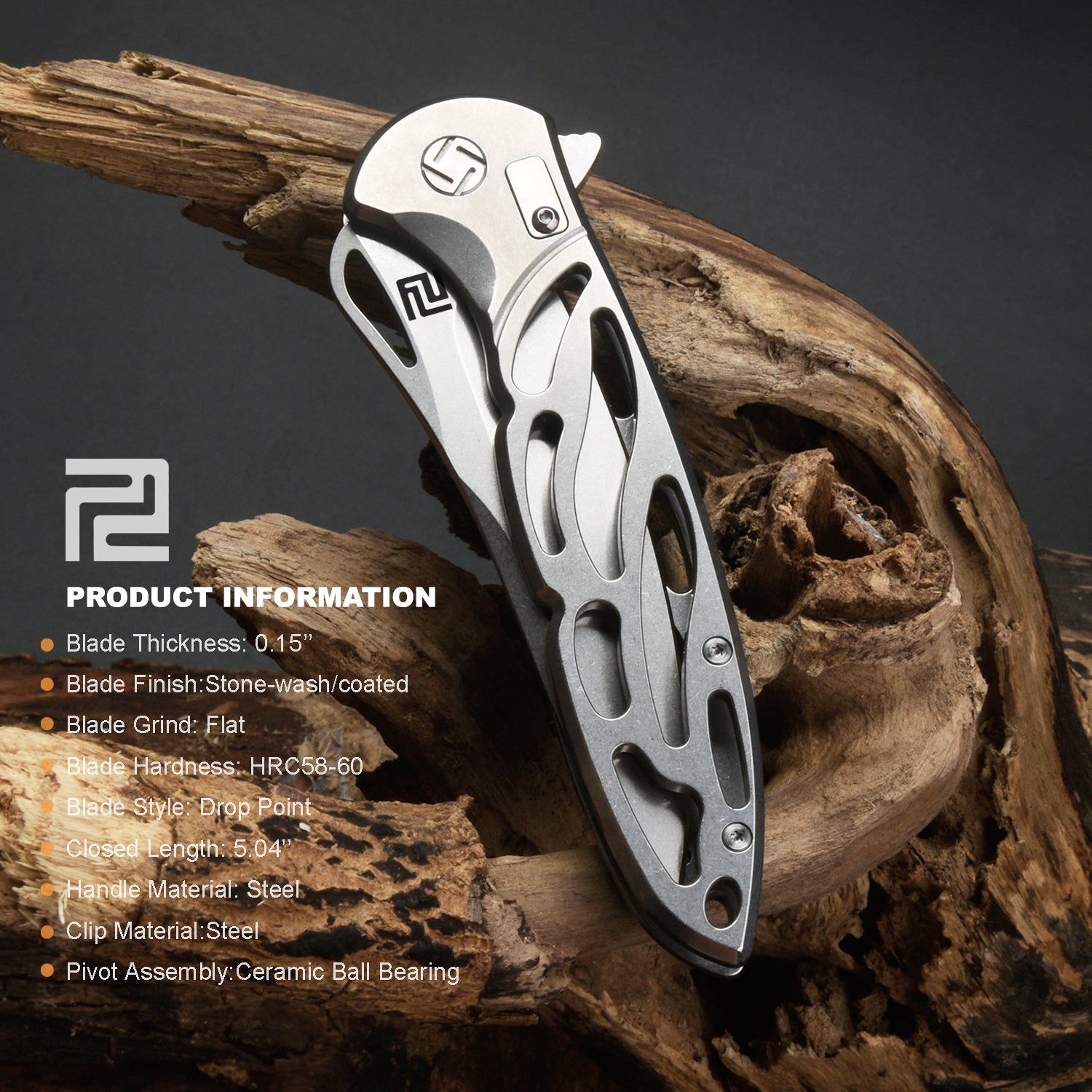 Artisan Cutlery Hoverwing 1801P handle close-up