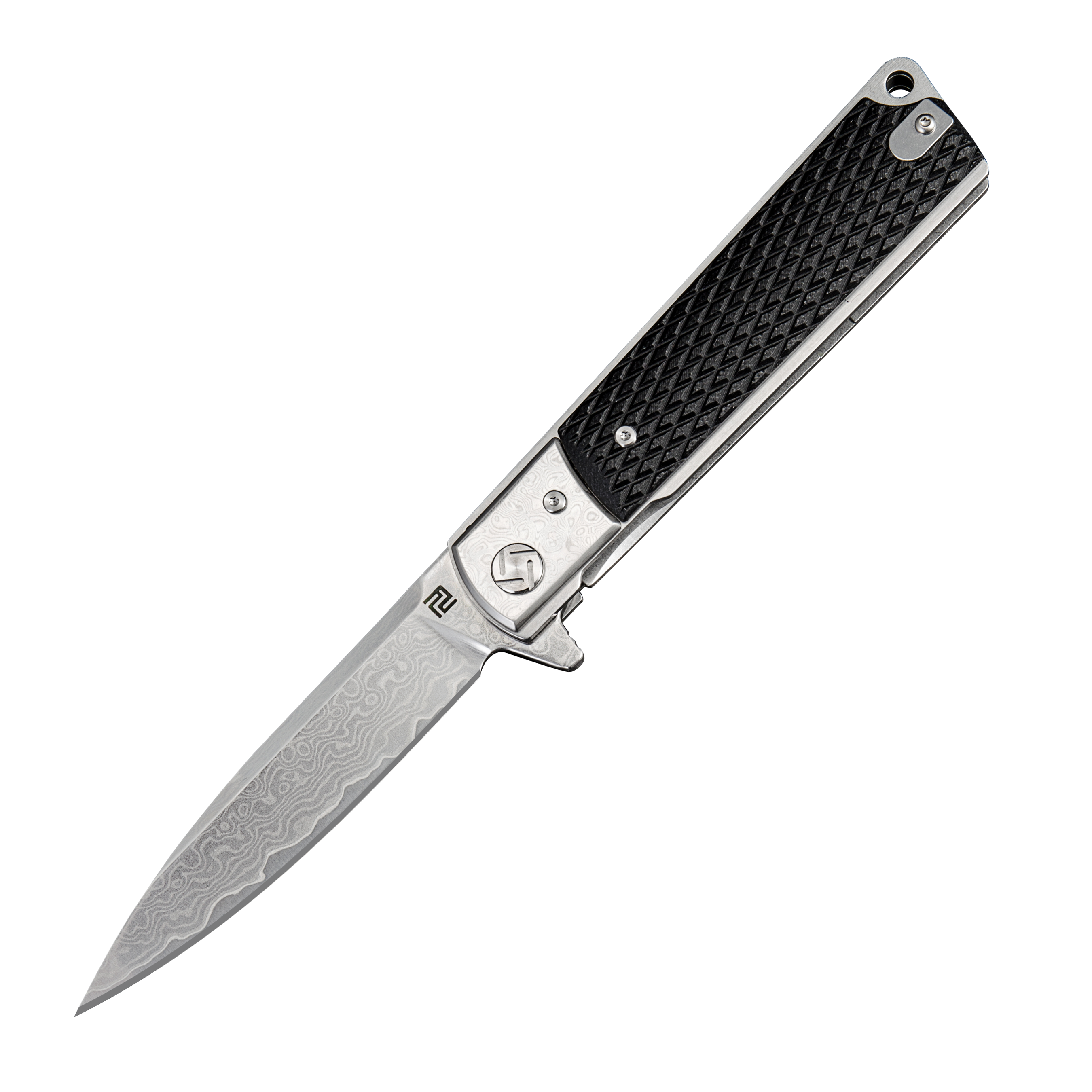 Artisan Cutlery Classic 1802GD folding knife with Damascus blade