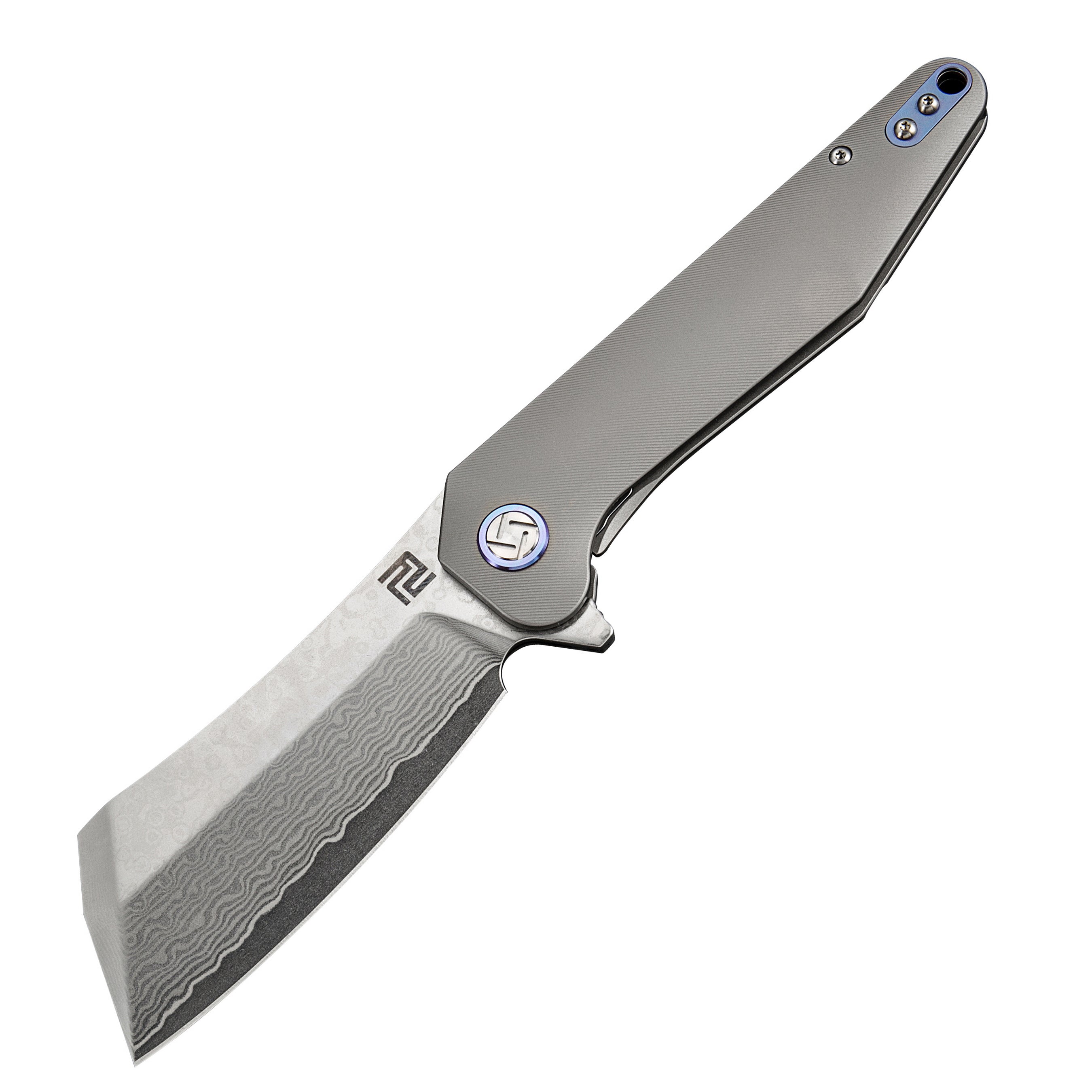 Artisan Cutlery Osprey 1803GD folding knife with Damascus blade
